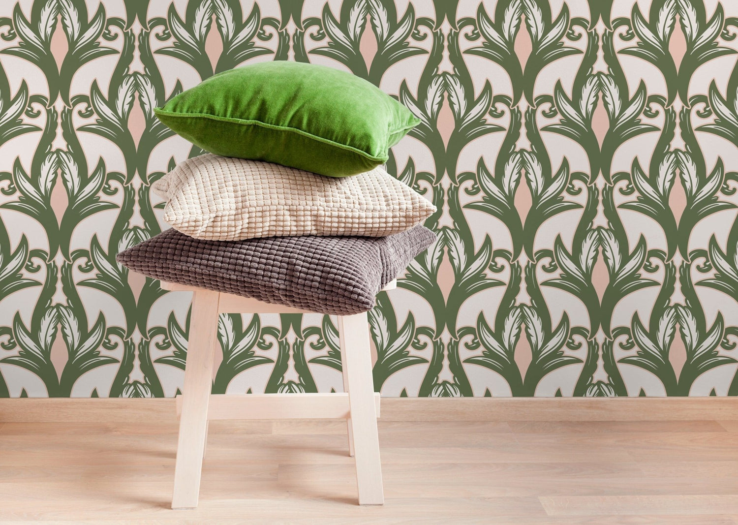 Elegant Botanical Flourish Wallpaper - C288 - WallTrend