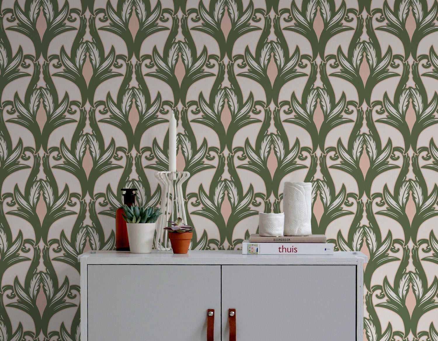 Elegant Botanical Flourish Wallpaper - C288 - WallTrend