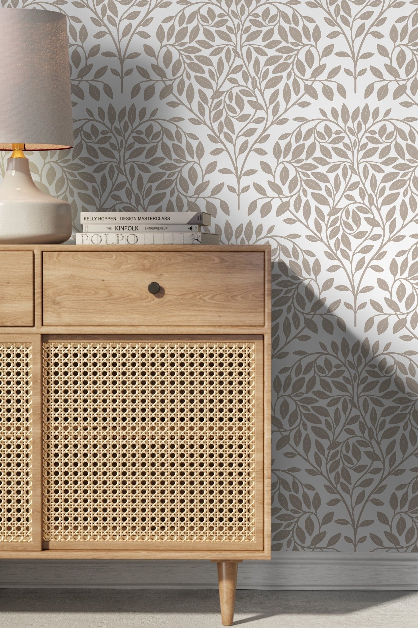 Elegant Botanical Flourish Wallpaper - D035 - WallTrend