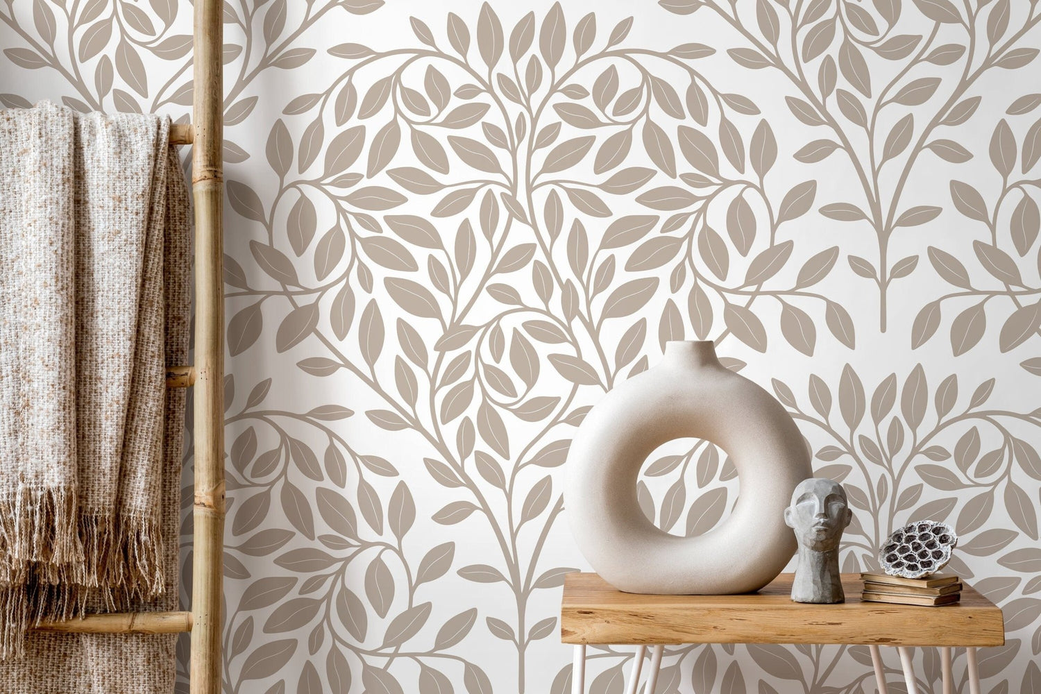 Elegant Botanical Flourish Wallpaper - D035 - WallTrend