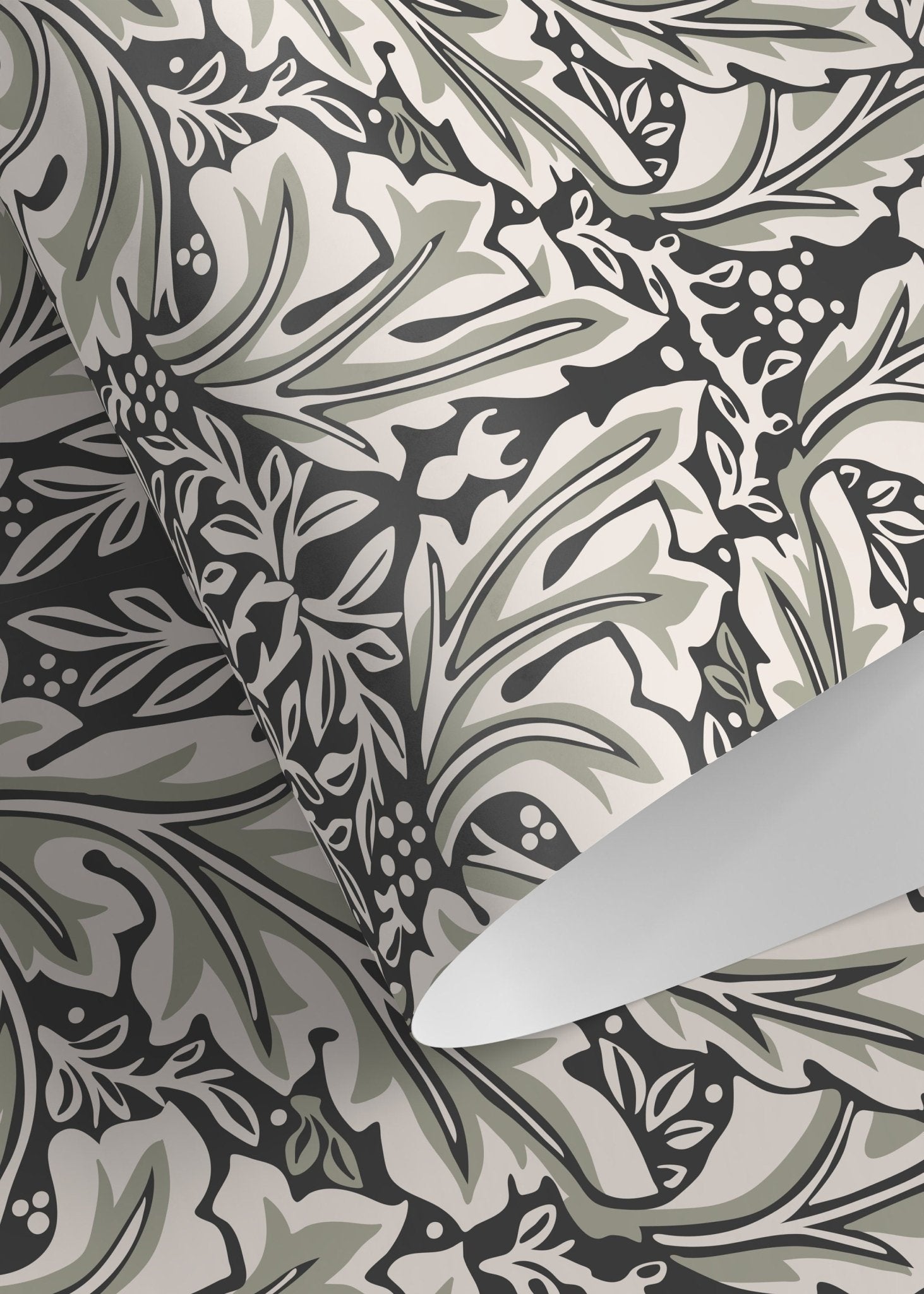 Elegant Botanical Flourish Wallpaper - D266 - WallTrend