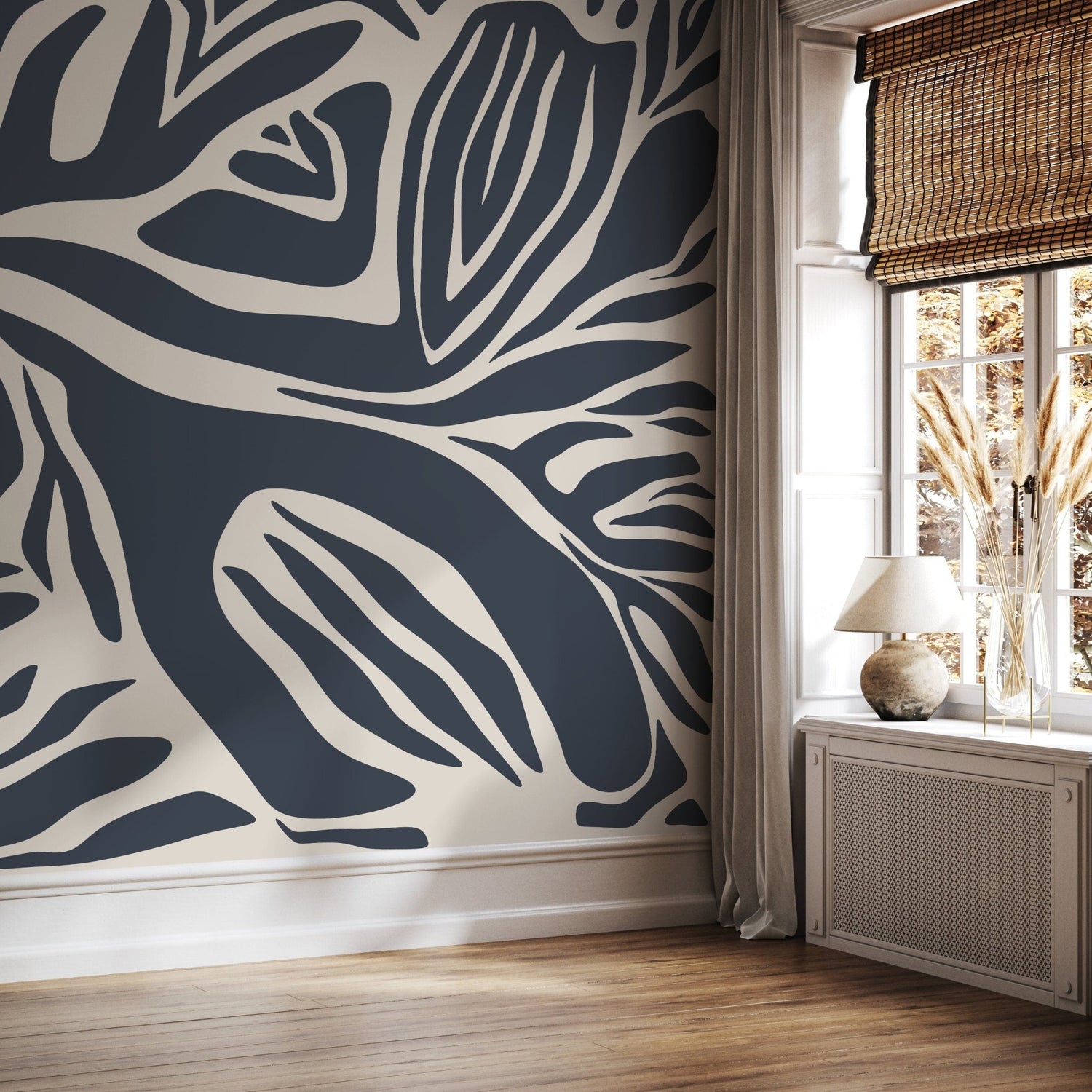 Elegant Botanical Flourish Wallpaper - D693 - WallTrend