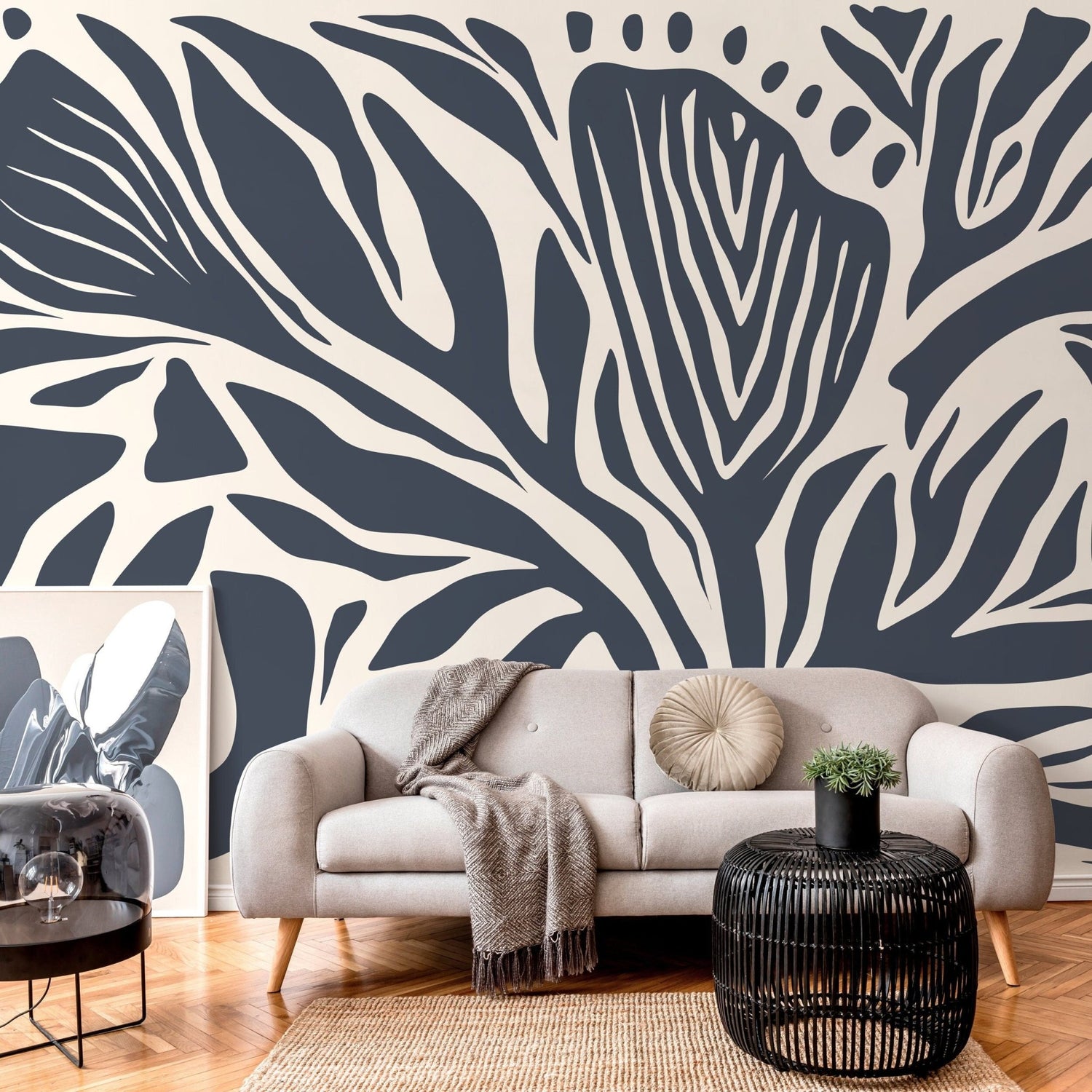 Elegant Botanical Flourish Wallpaper - D693 - WallTrend