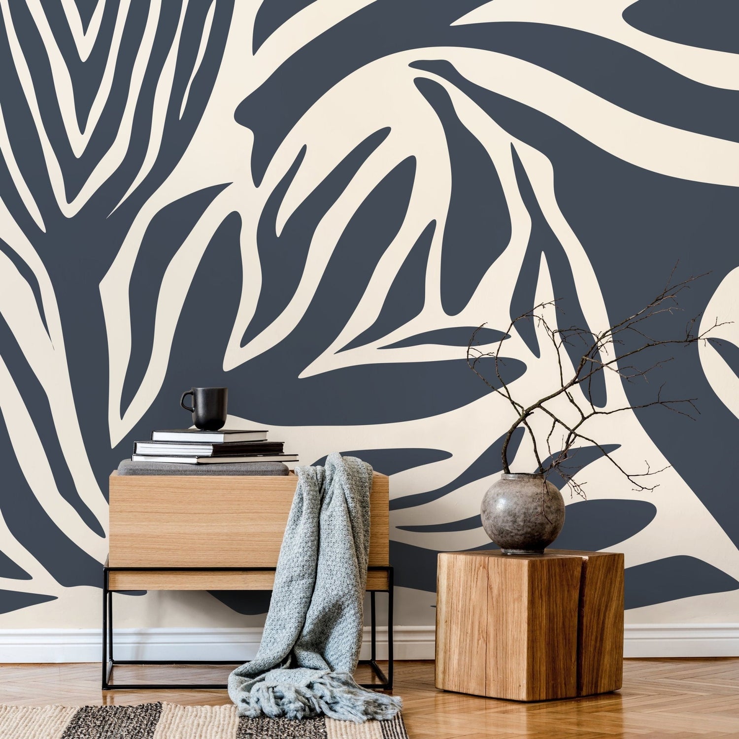 Elegant Botanical Flourish Wallpaper - D693 - WallTrend