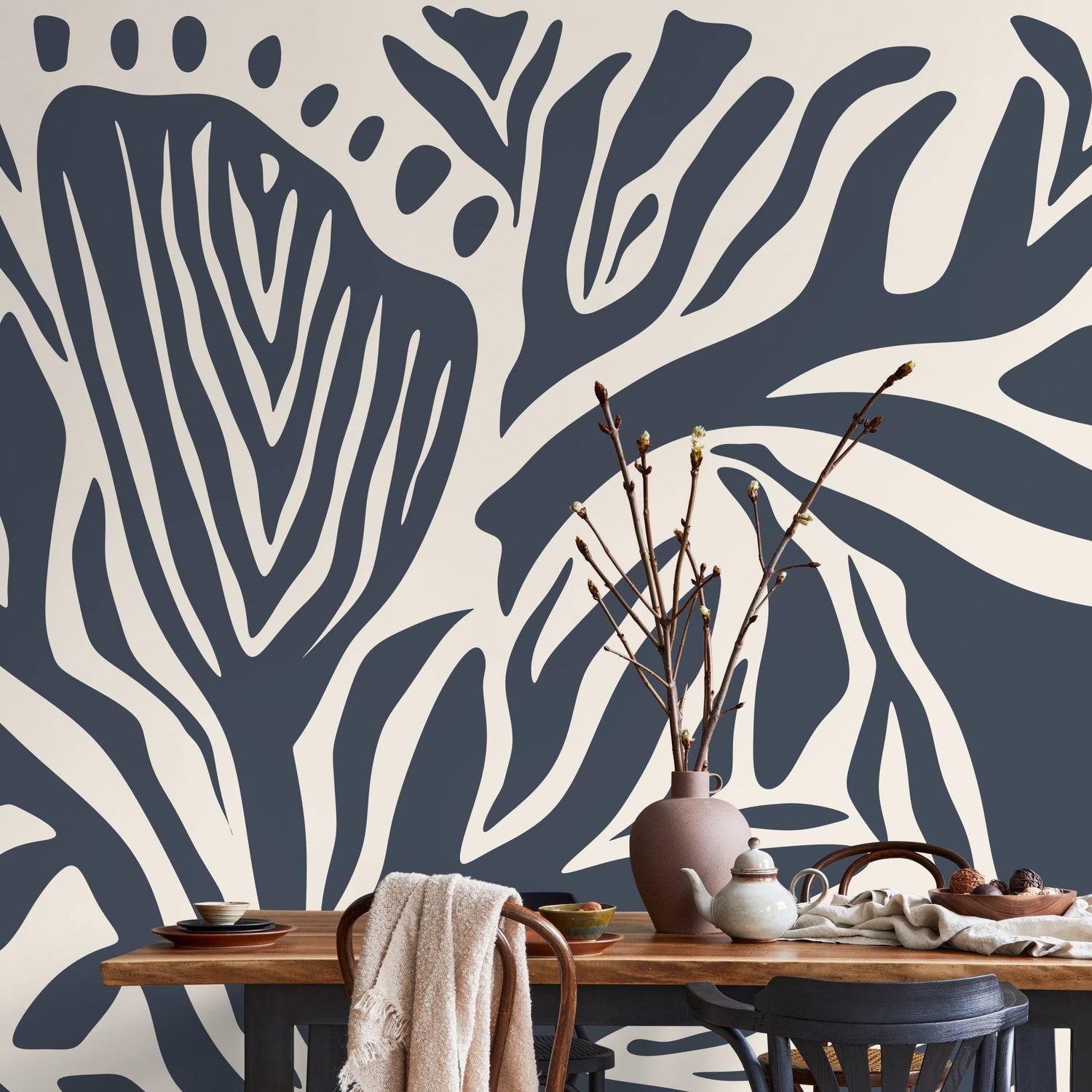 Elegant Botanical Flourish Wallpaper - D693 - WallTrend