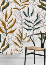 Elegant Botanical Illustration Wallpaper - D253 - WallTrend