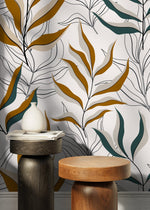 Elegant Botanical Illustration Wallpaper - D253 - WallTrend