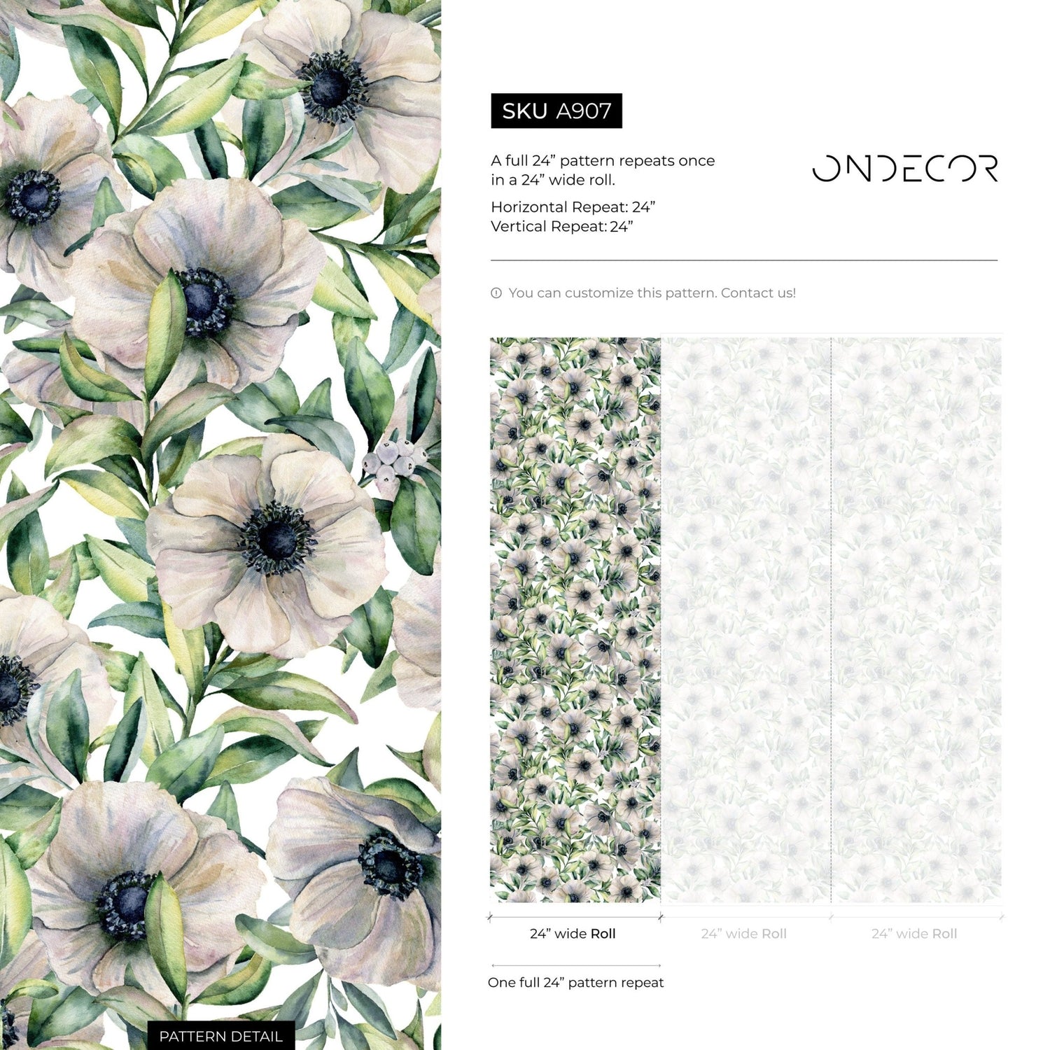 Elegant Botanicals Wallpaper - A907 - WallTrend