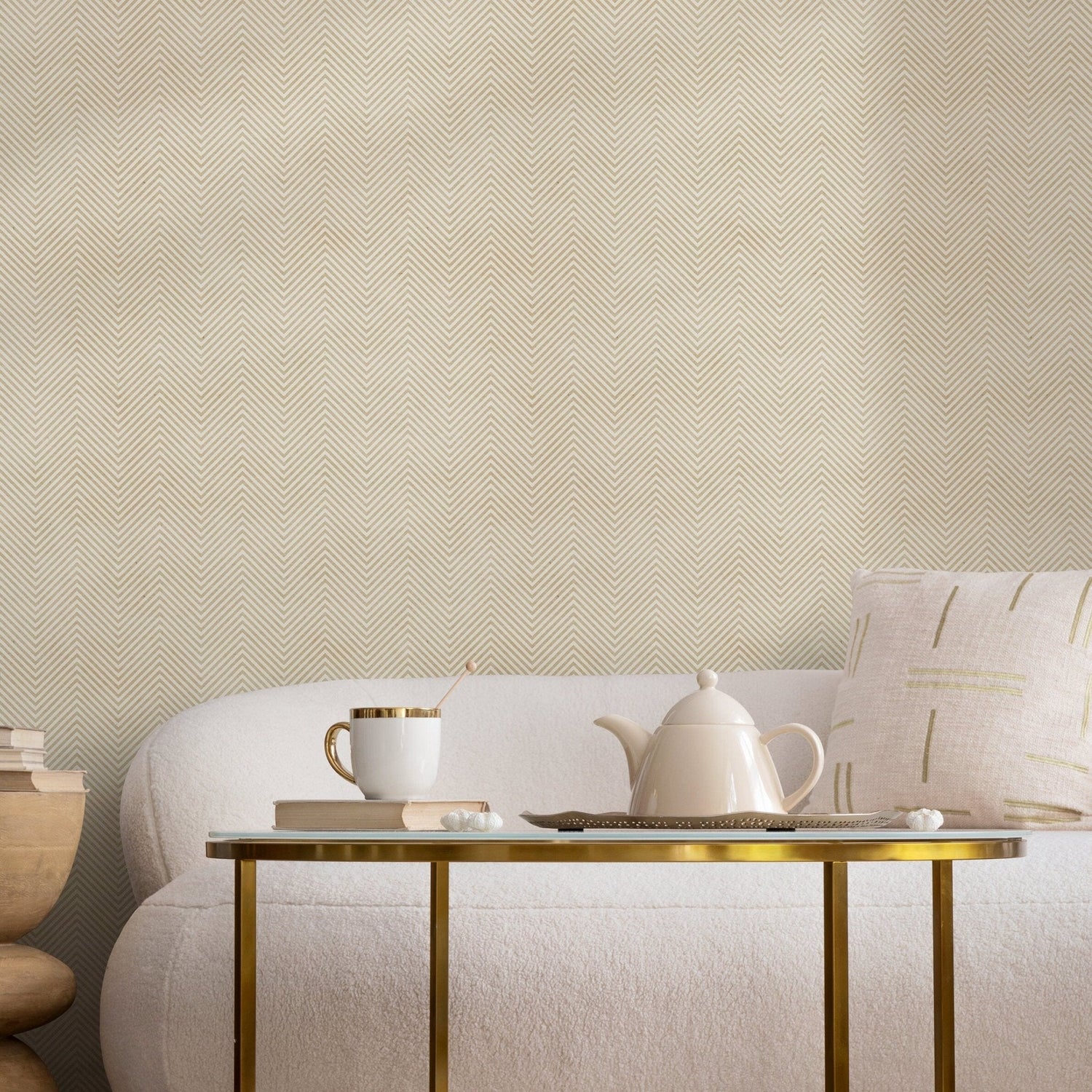 Elegant Chevron Wallpaper - A341 - WallTrend