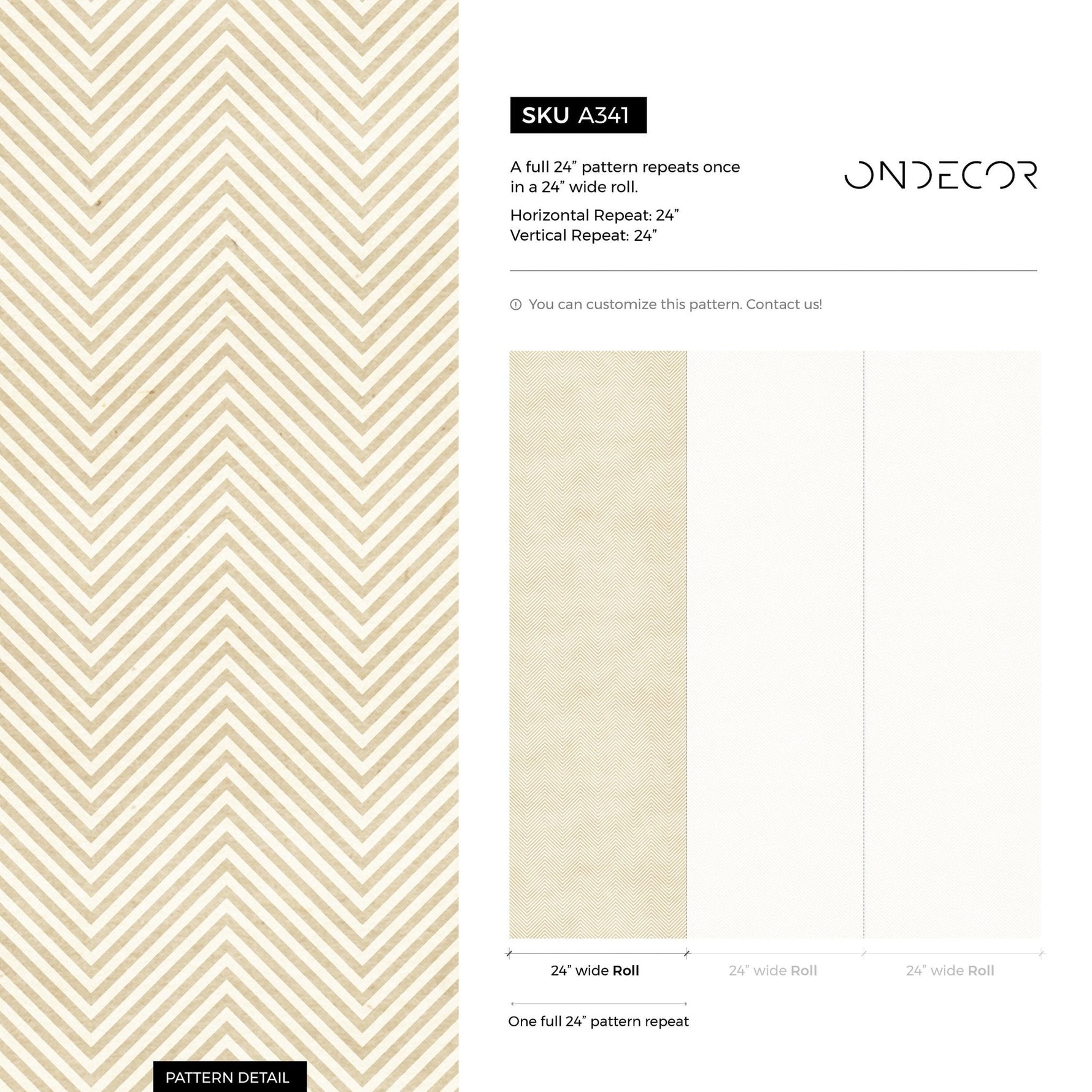 Elegant Chevron Wallpaper - A341 - WallTrend