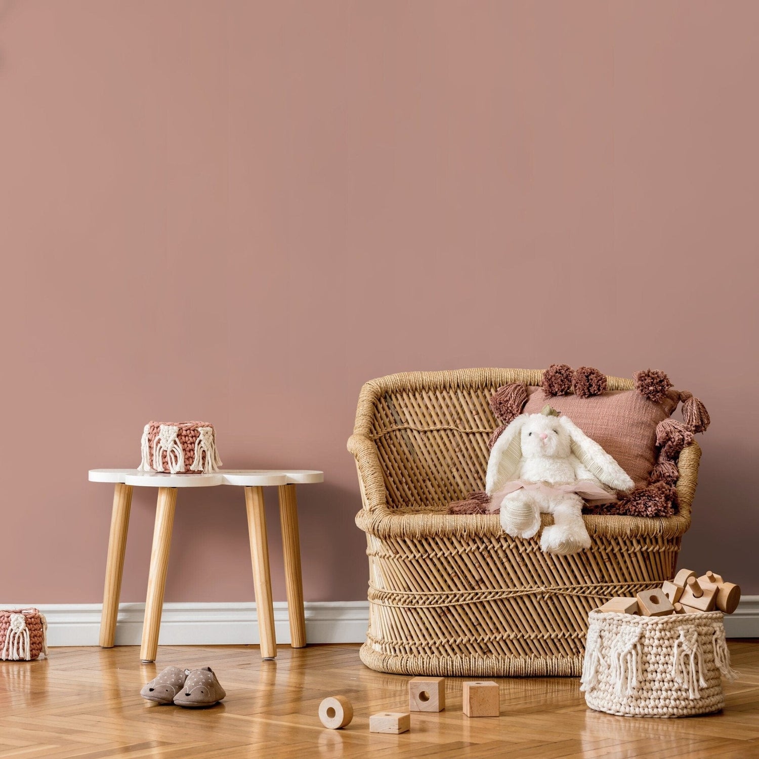 Elegant Coral Solid Color Wallpaper - D453 - WallTrend
