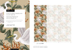 Elegant Crane and Chrysanthemum Wallpaper - D263 - WallTrend