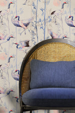 Elegant Cranes and Bamboo Wallpaper - C573 - WallTrend