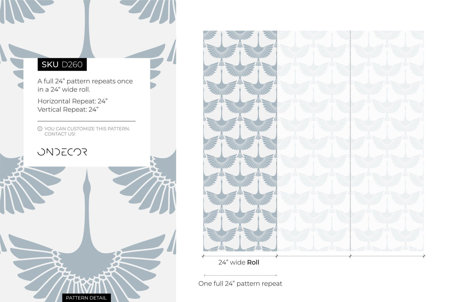 Elegant Cranes Wallpaper - D260 - WallTrend