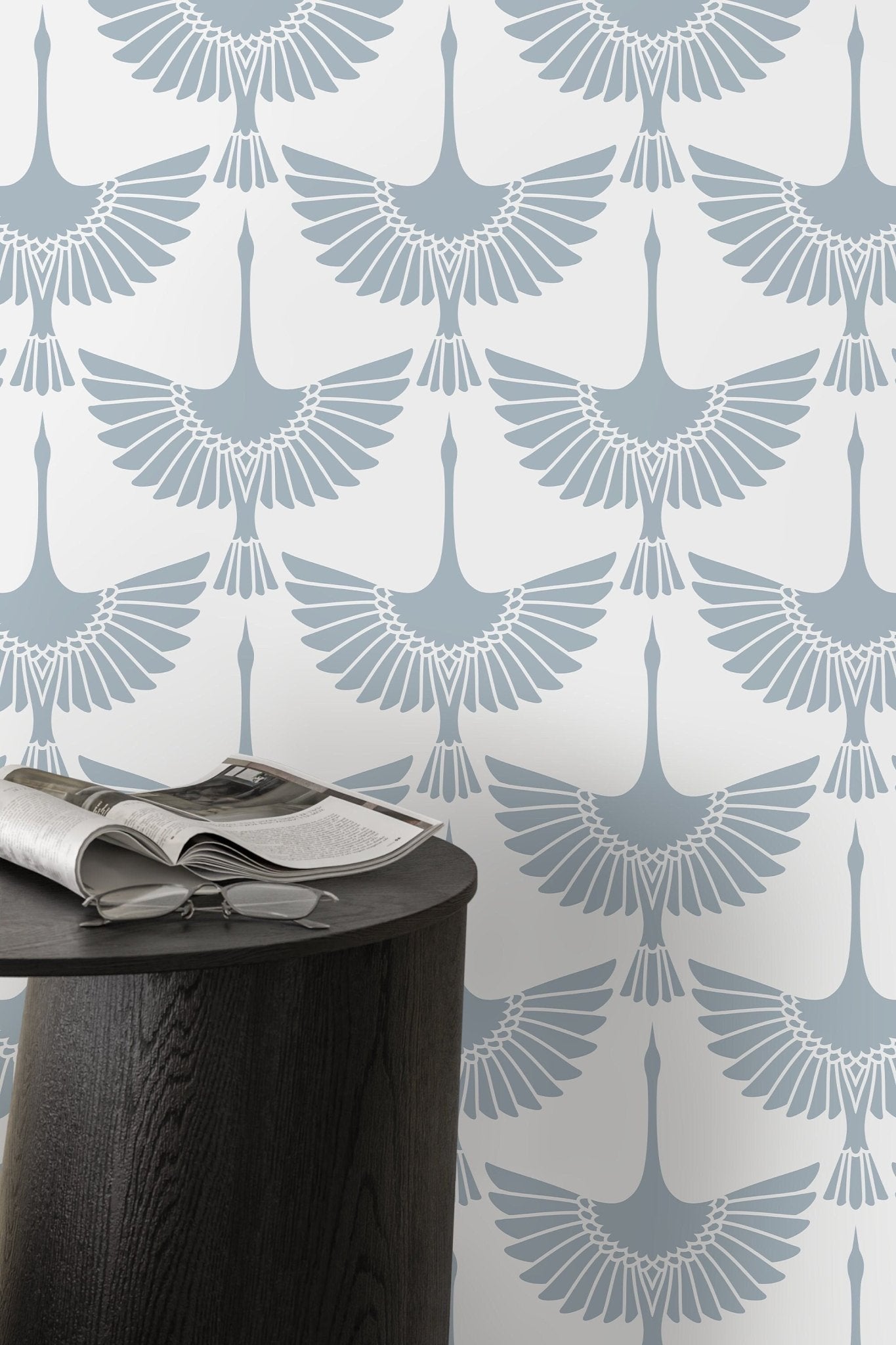 Elegant Cranes Wallpaper - D260 - WallTrend