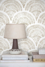 Elegant Crescent Motif Wallpaper - C530 - WallTrend