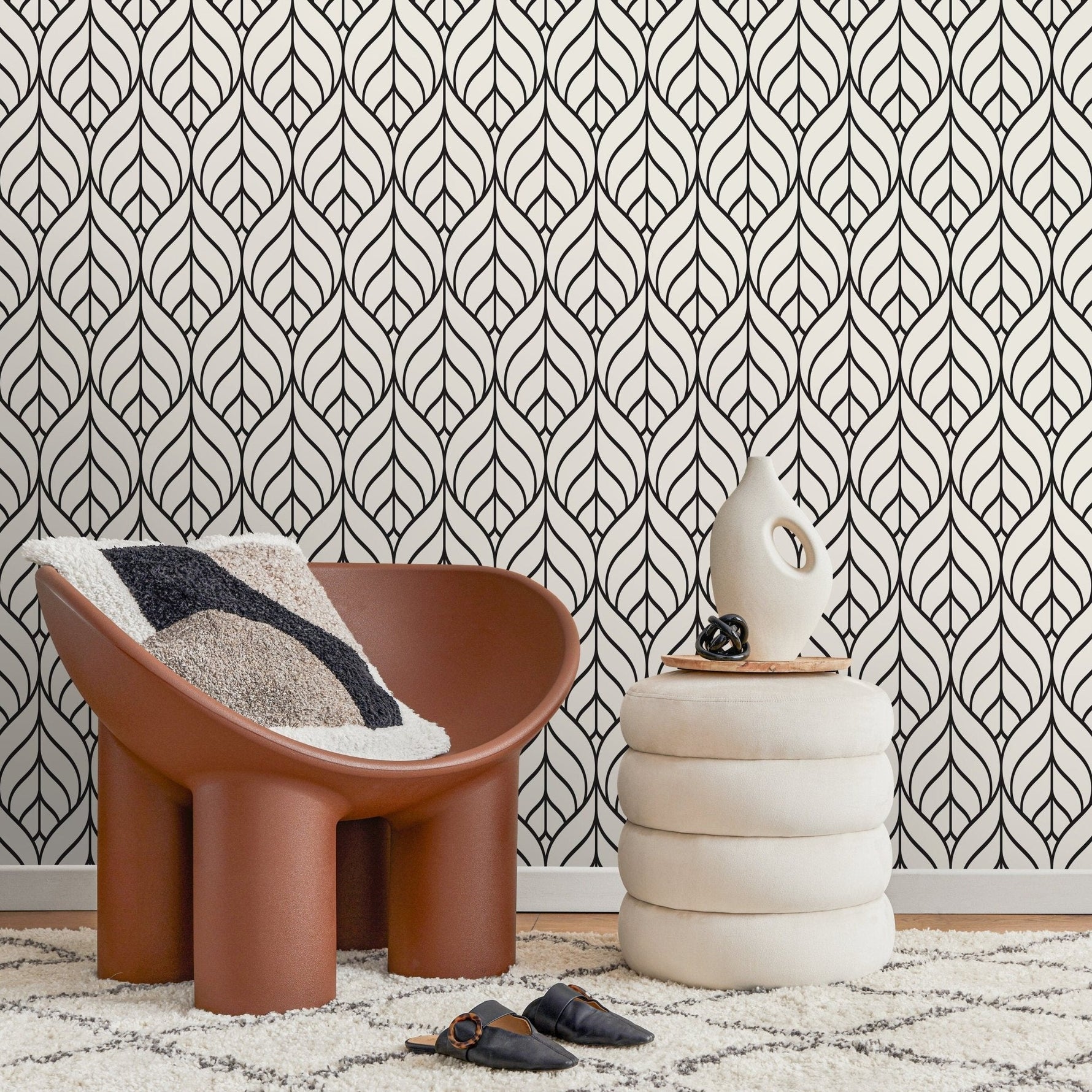 Elegant Curves Wallpaper - A134 - WallTrend