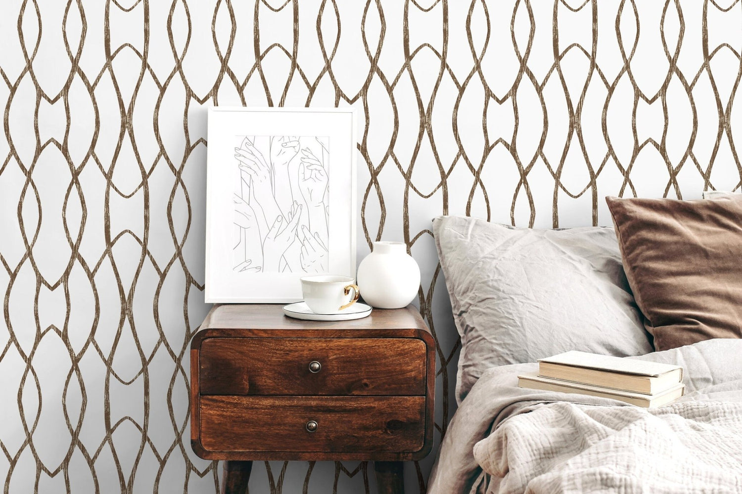 Elegant Curves Wallpaper - C889 - WallTrend