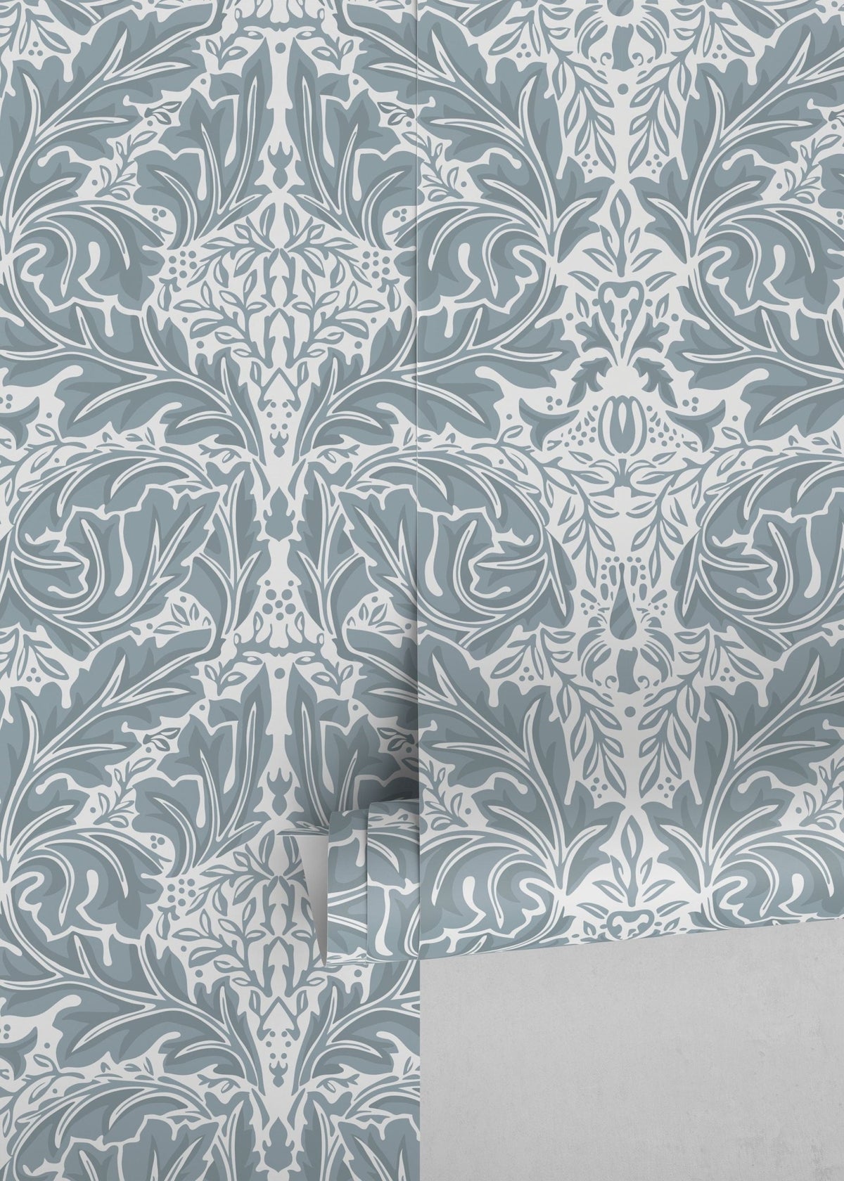 Elegant Damask Floral Wallpaper - D268 - WallTrend