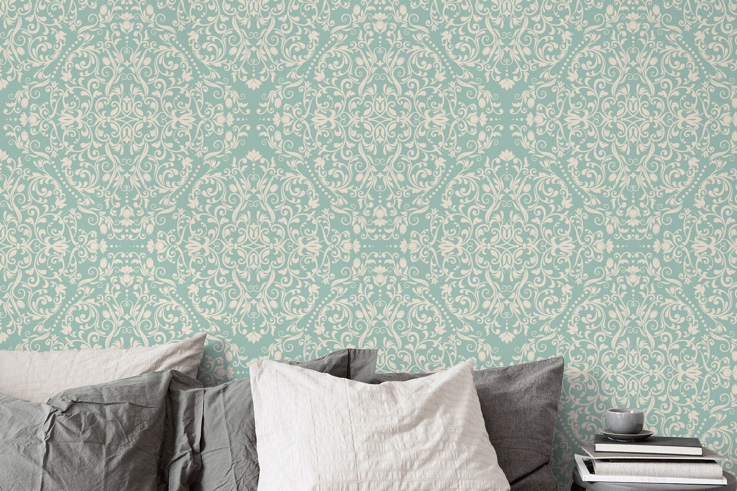 Elegant Damask Pattern Wallpaper - B670 - WallTrend