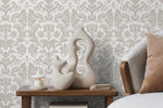 Elegant Damask Pattern Wallpaper - C450 - WallTrend