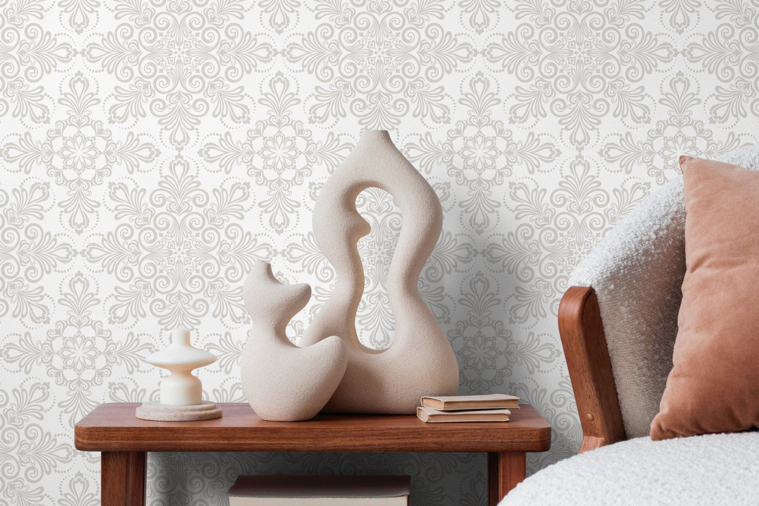 Elegant Damask Patterns Wallpaper - C342 - WallTrend