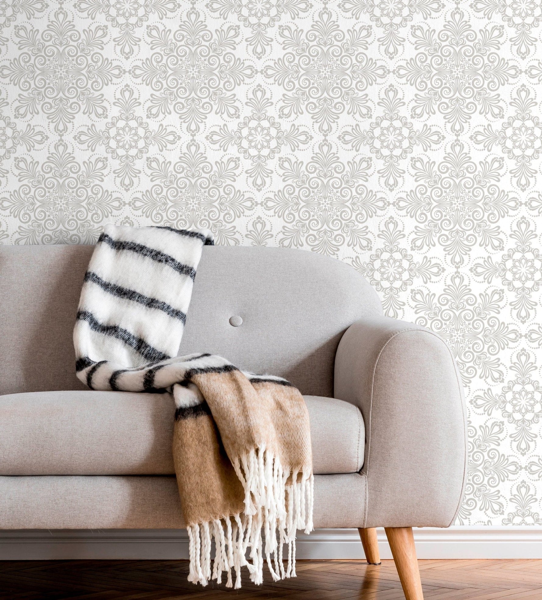 Elegant Damask Patterns Wallpaper - C342 - WallTrend