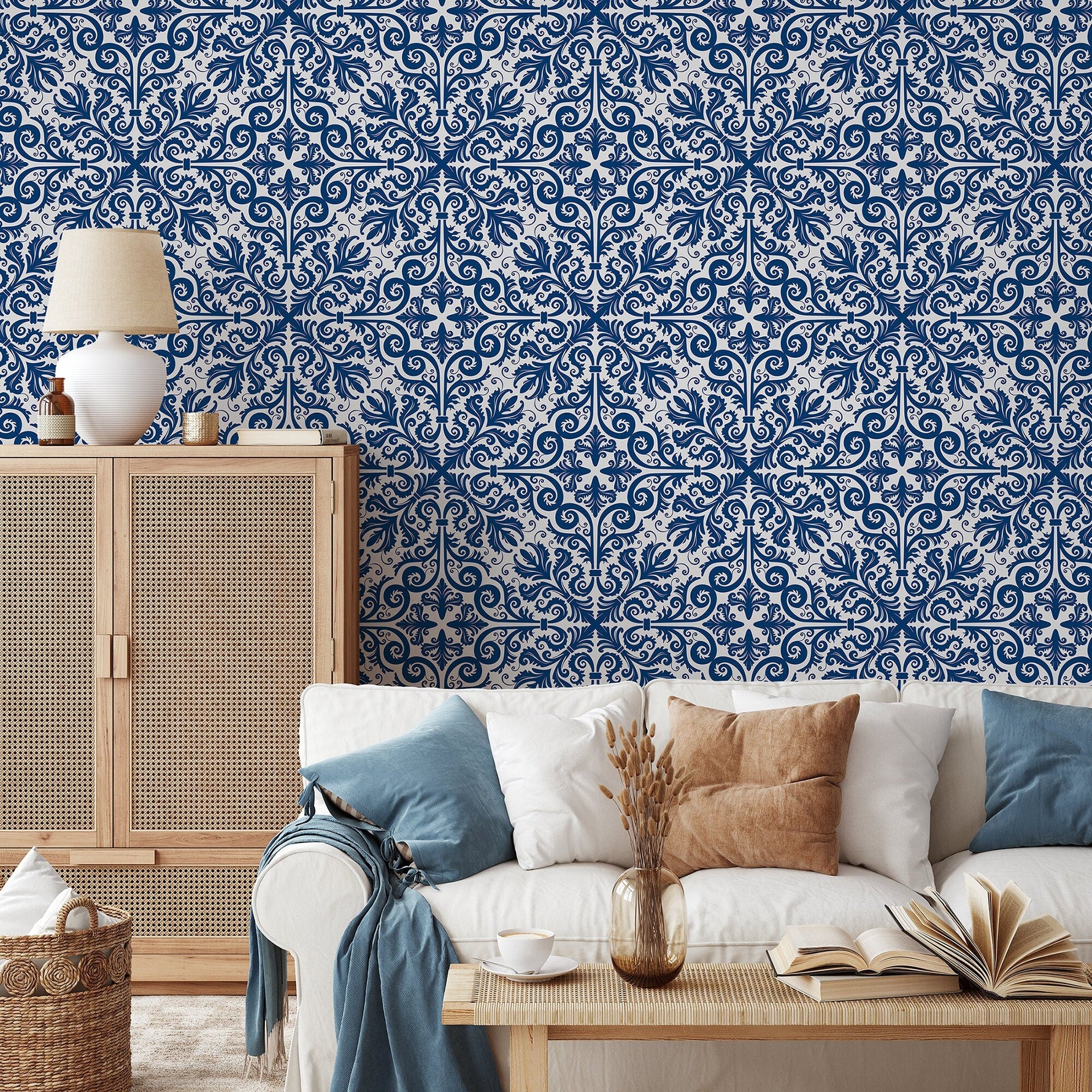 Elegant Damask Wallpaper - A549 - WallTrend