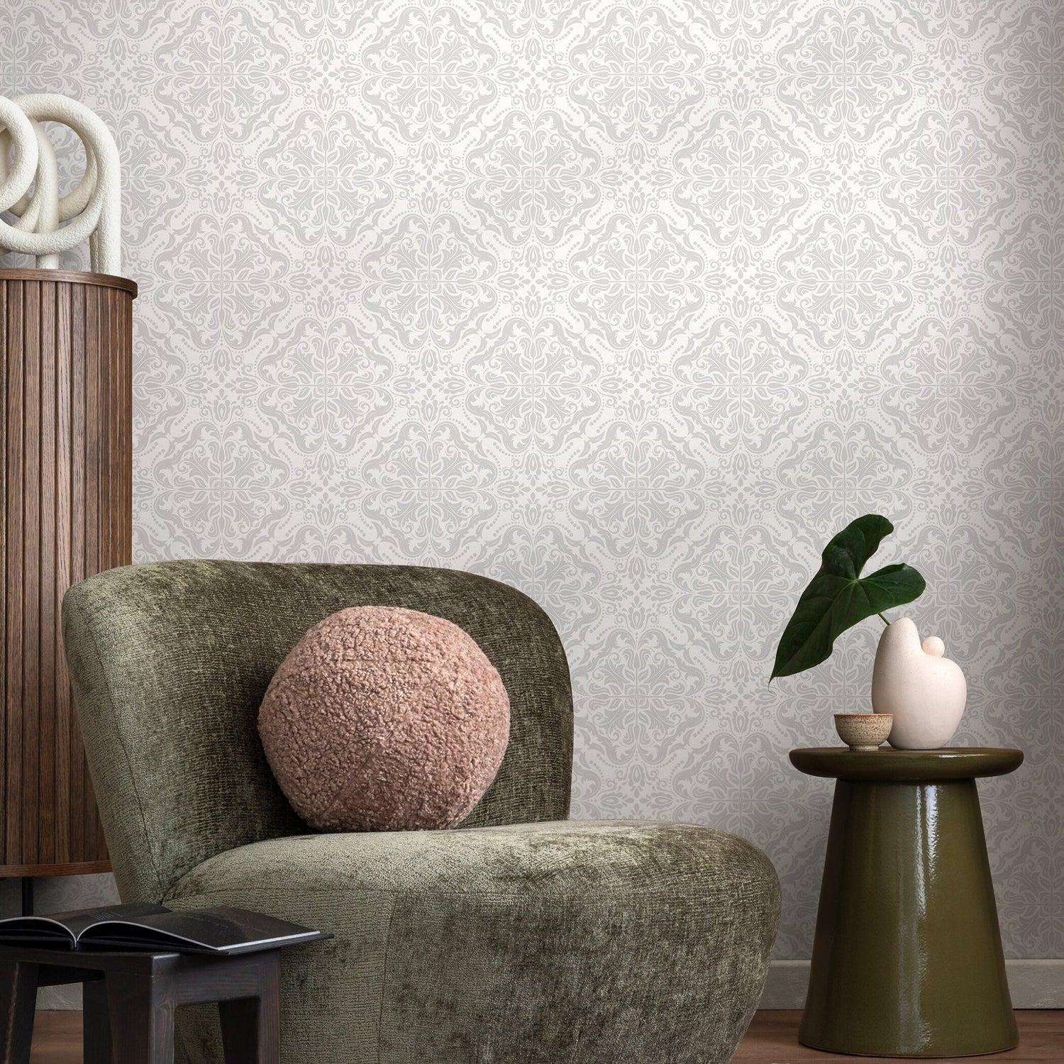 Elegant Damask Wallpaper - A900 - WallTrend