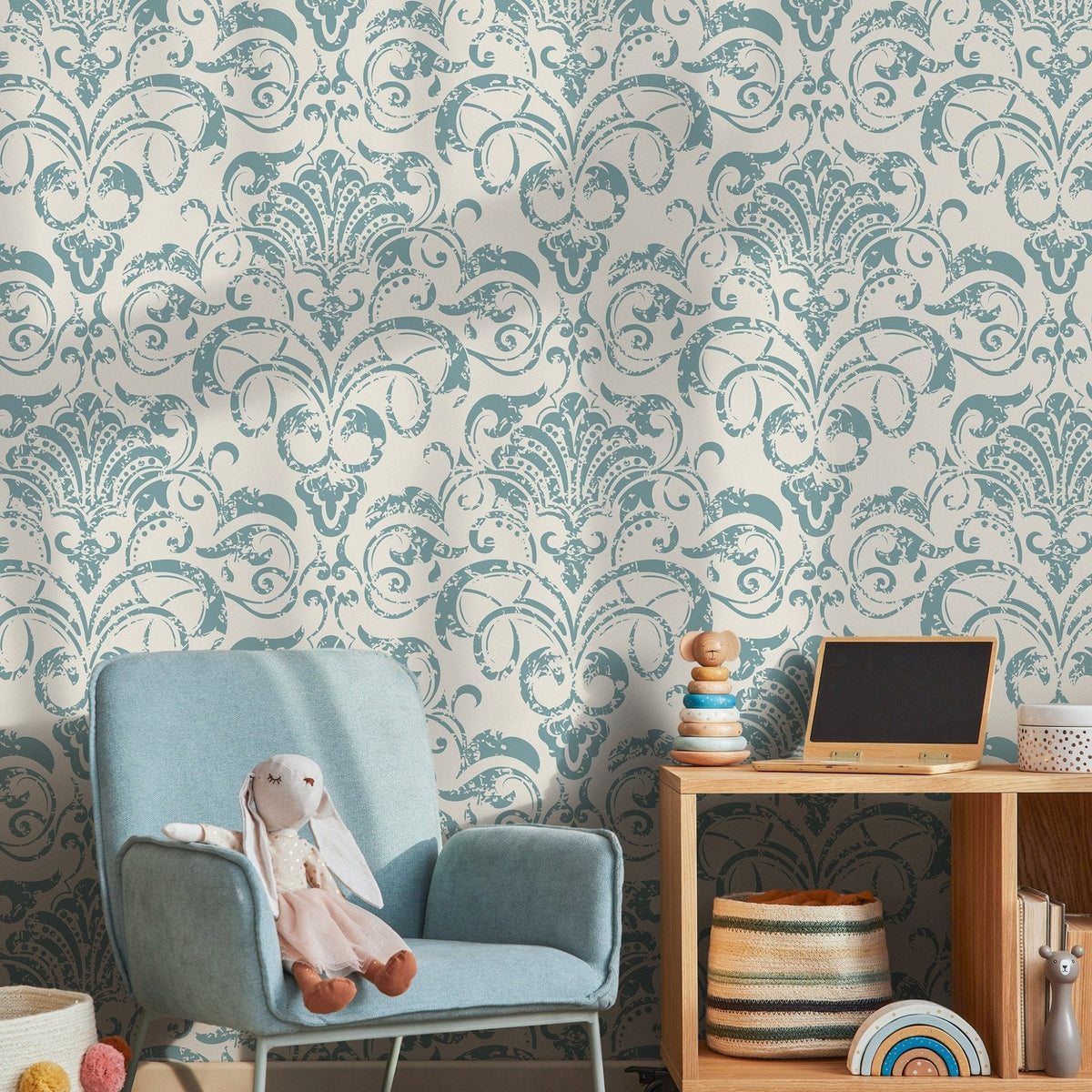 Elegant Damask Wallpaper - B236 - WallTrend