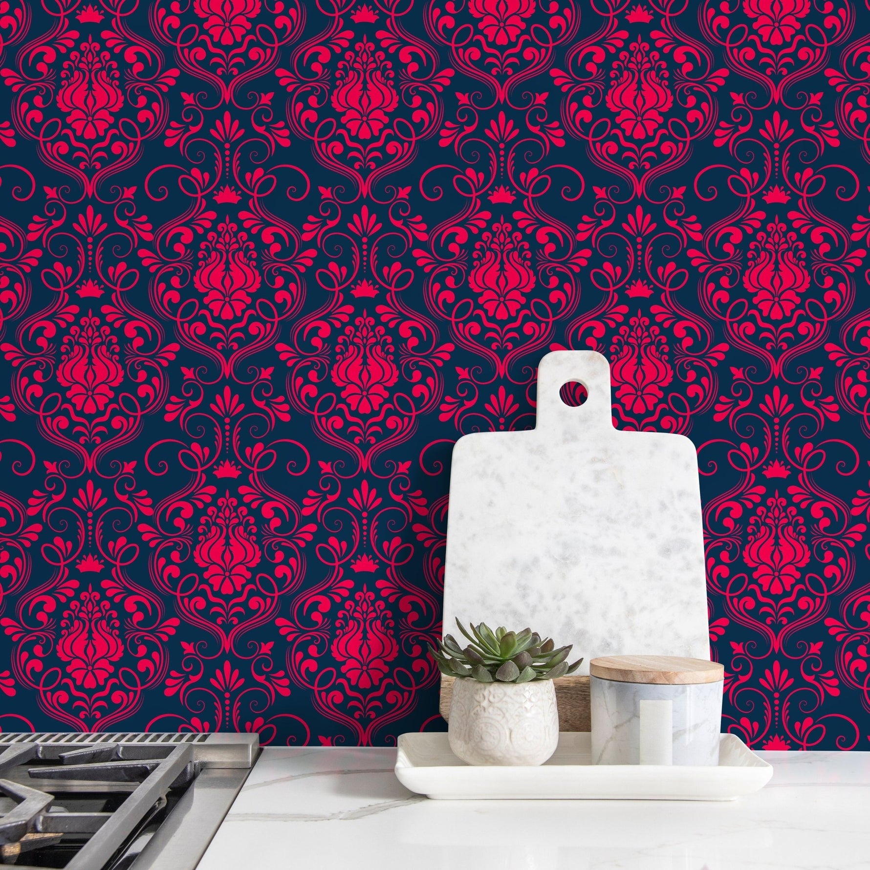 Elegant Damask Wallpaper - B685 - WallTrend