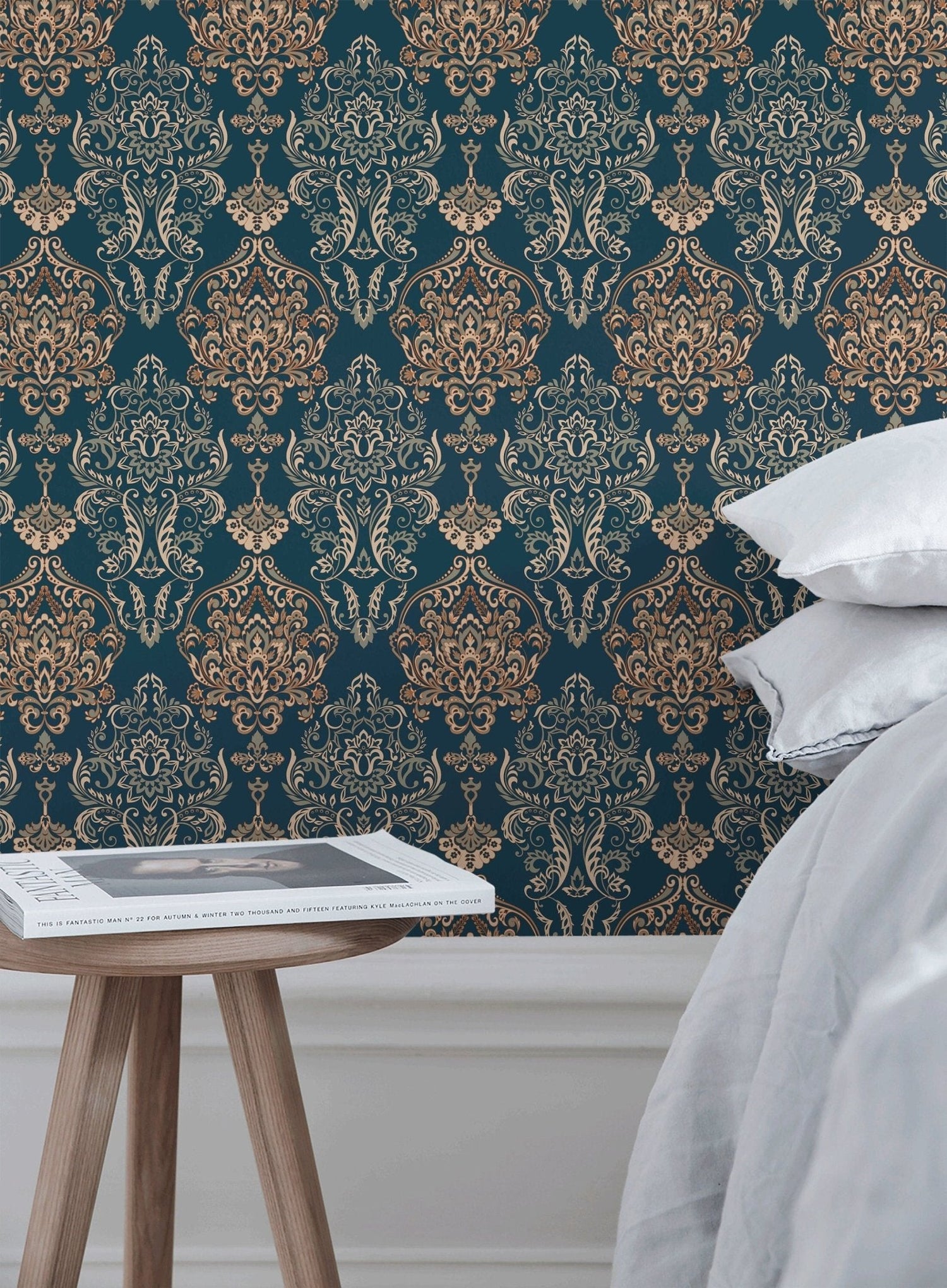 Elegant Damask Wallpaper - B880 - WallTrend