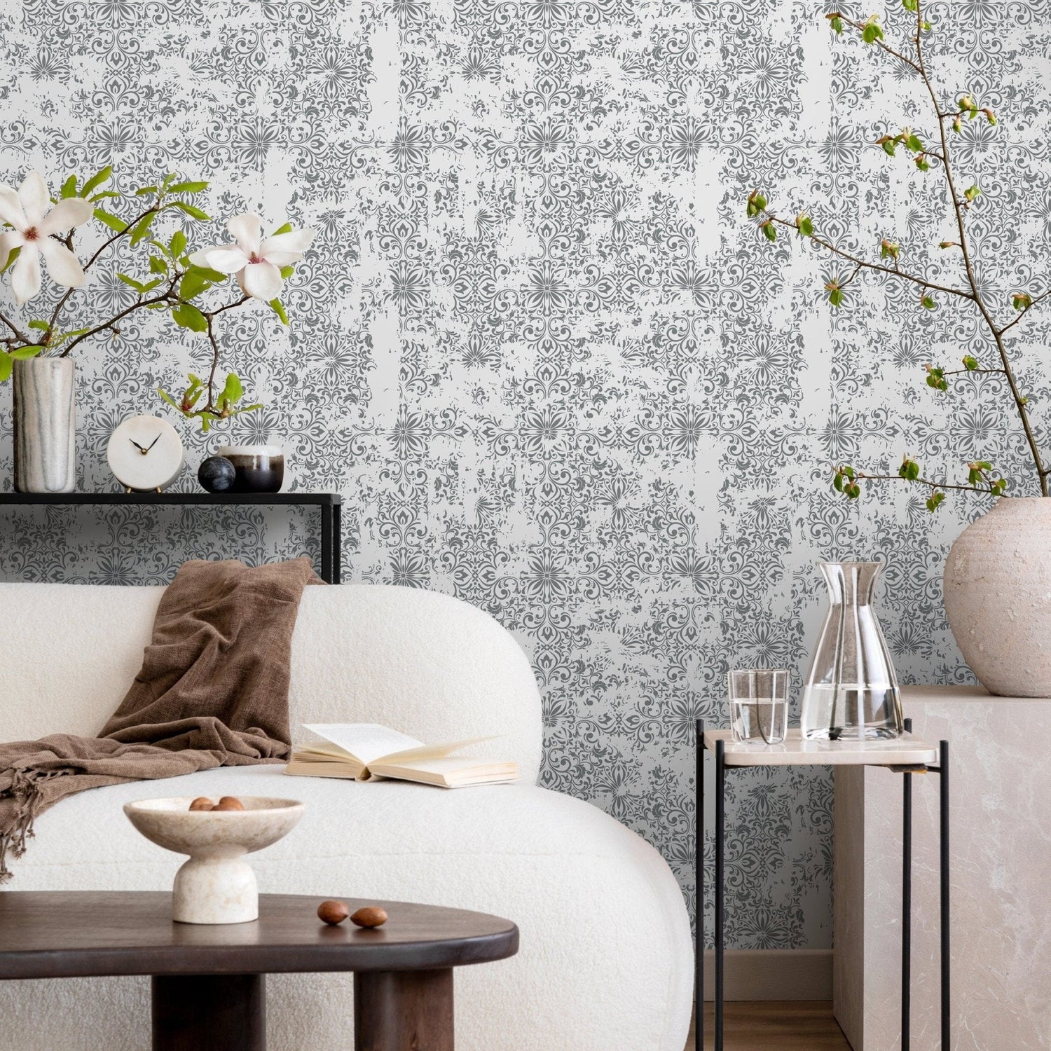Elegant Damask Wallpaper - C157 - WallTrend