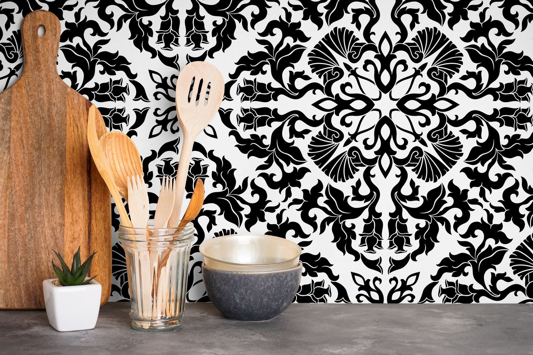 Elegant Damask Wallpaper - C226 - WallTrend