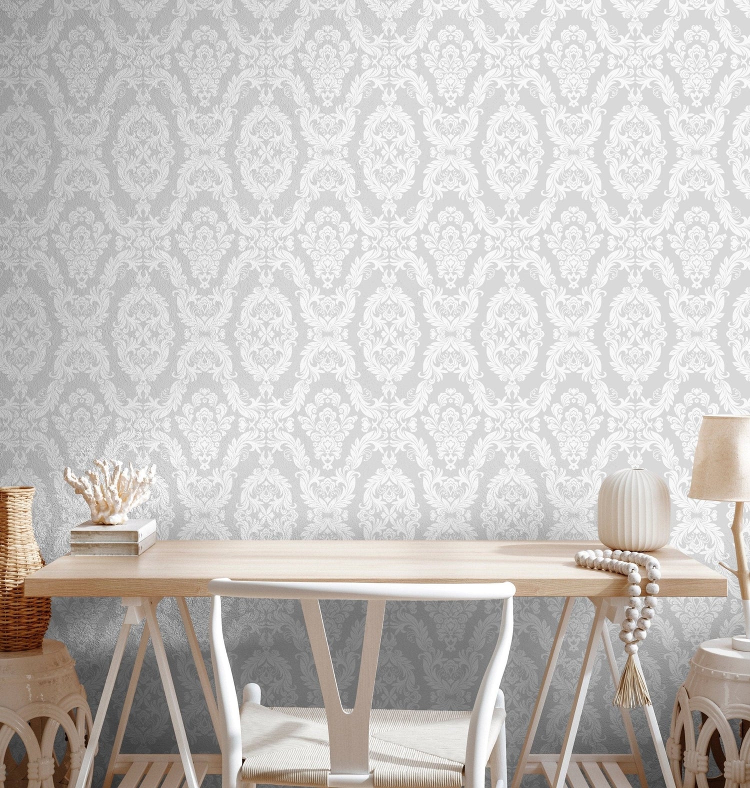 Elegant Damask Wallpaper - C338 - WallTrend