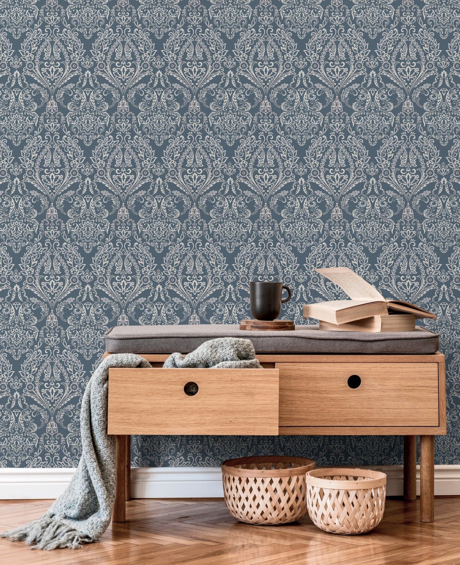 Elegant Damask Wallpaper - C384 - WallTrend