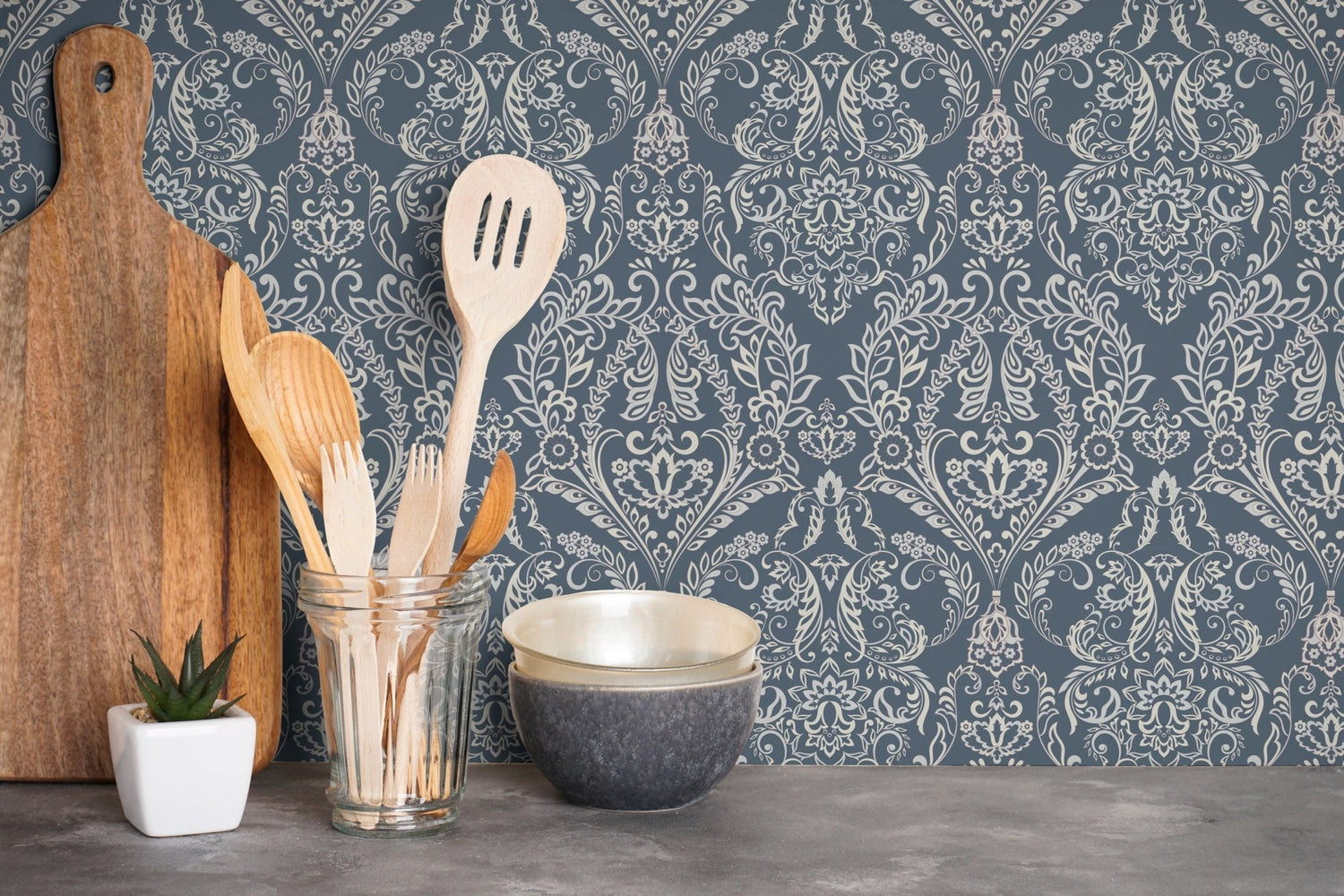 Elegant Damask Wallpaper - C384 - WallTrend