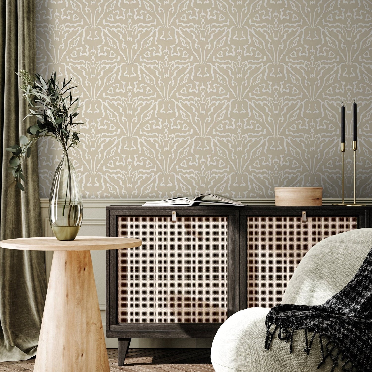 Elegant Damask Wallpaper - C858 - WallTrend