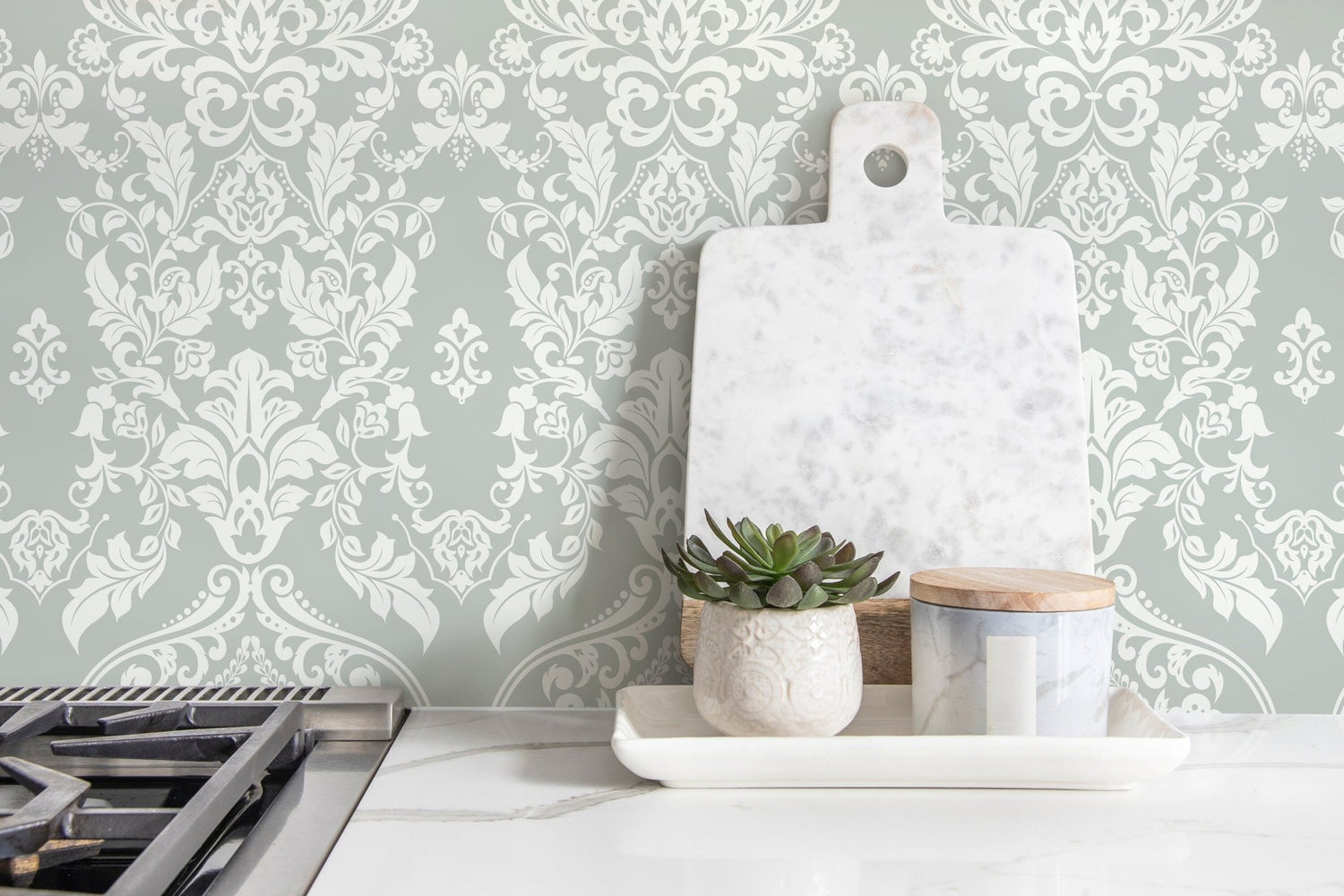 Elegant Damask Wallpaper - D074 - WallTrend