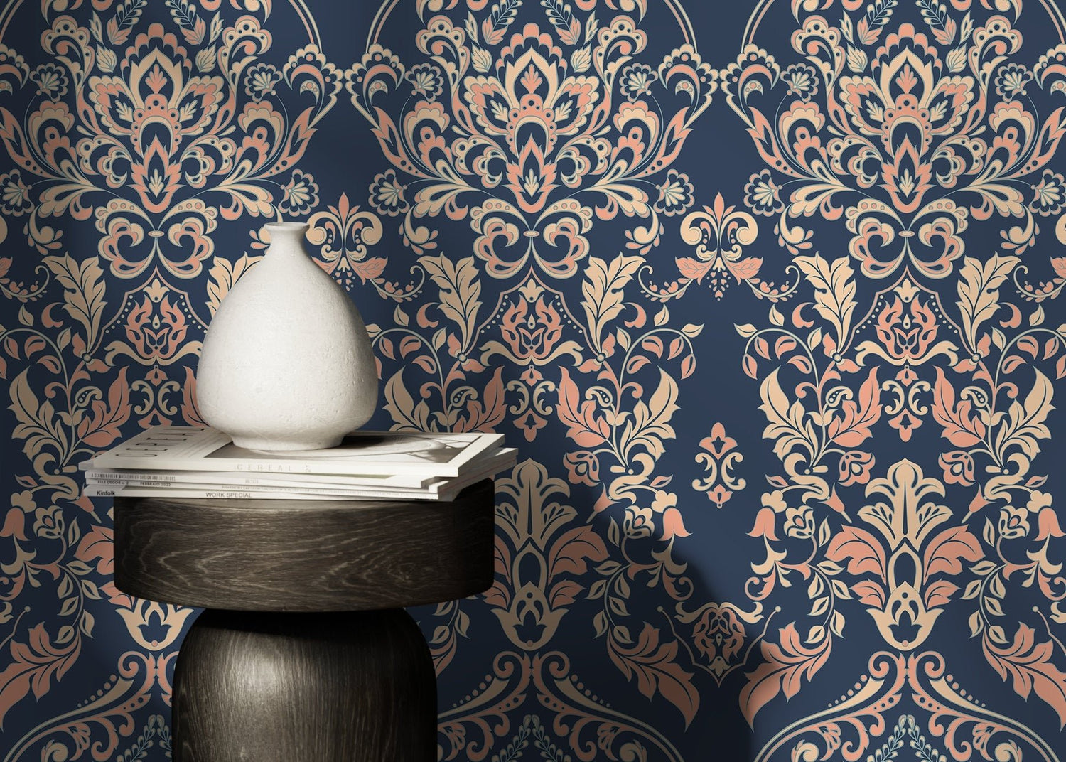 Elegant Damask Wallpaper - D075 - WallTrend