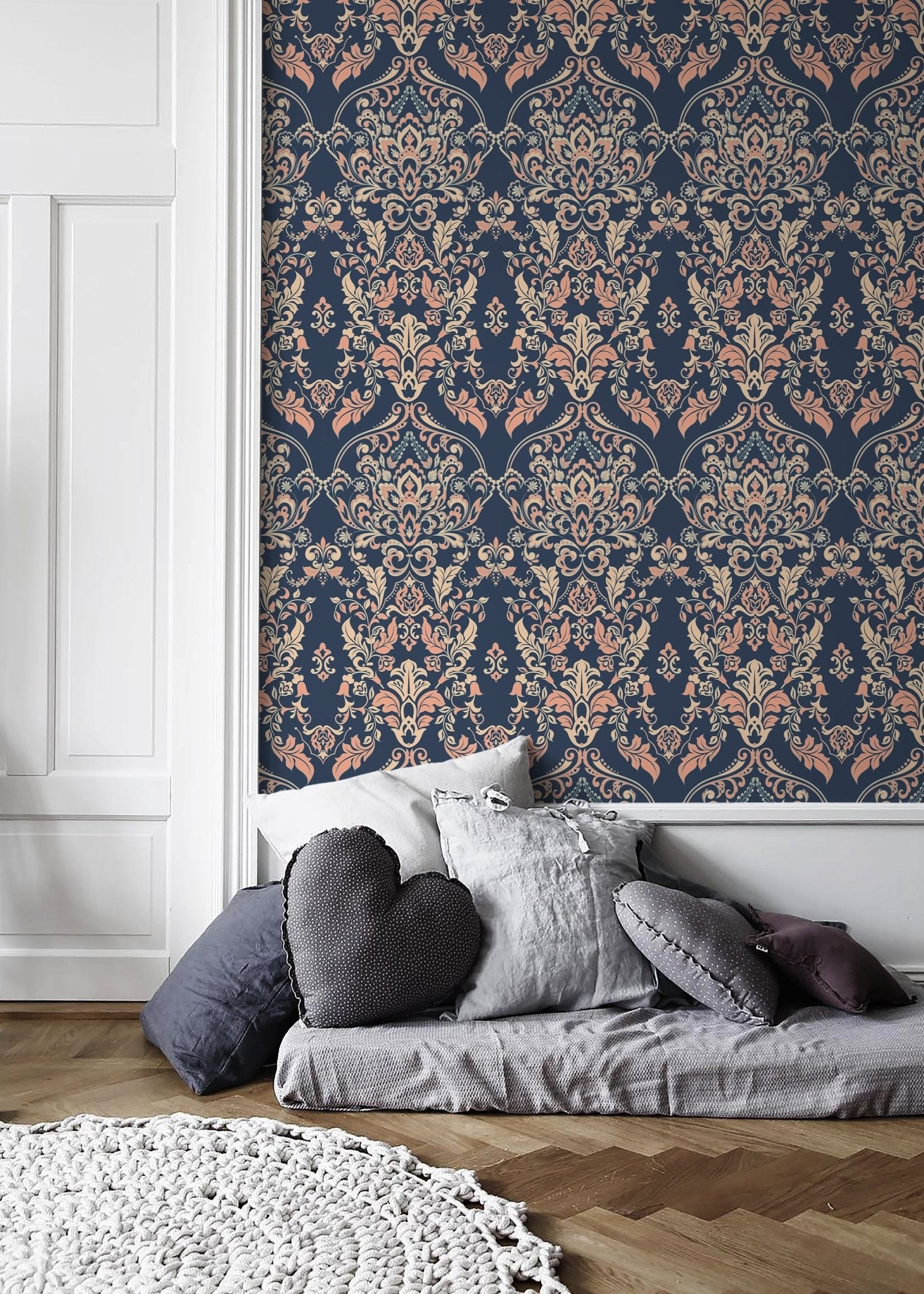 Elegant Damask Wallpaper - D075 - WallTrend