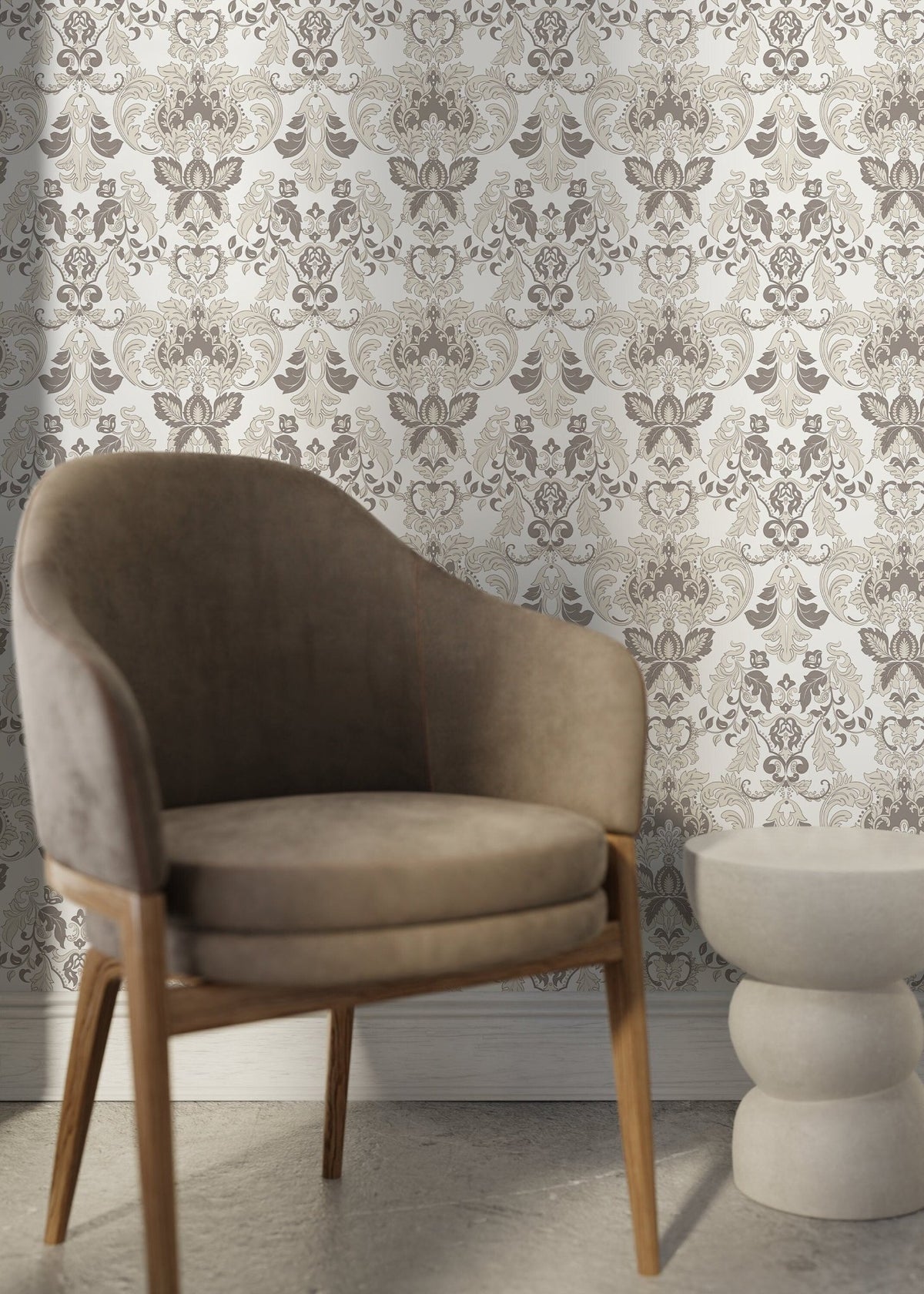 Elegant Damask Wallpaper - D098 - WallTrend