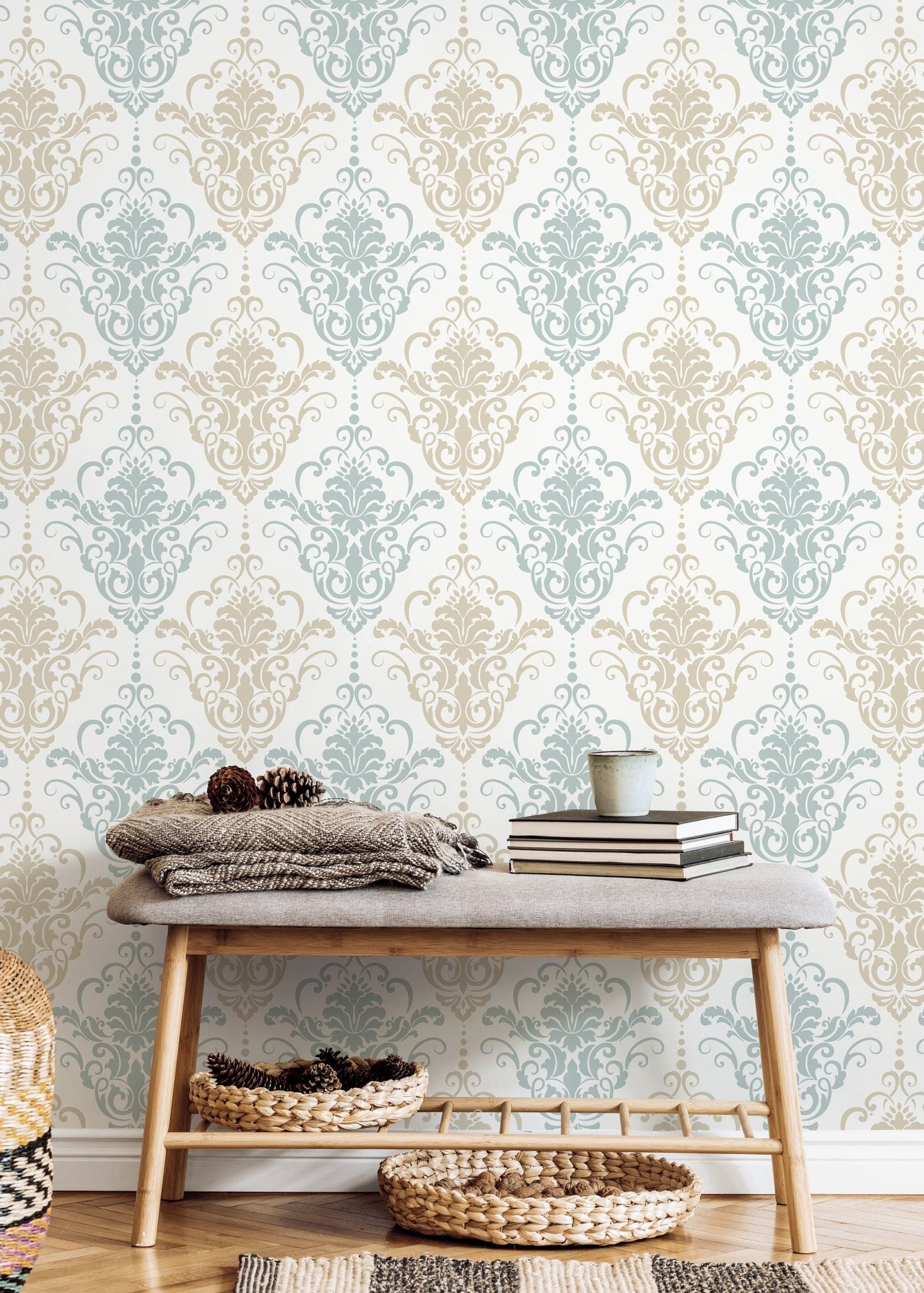 Elegant Damask Wallpaper - D194 - WallTrend