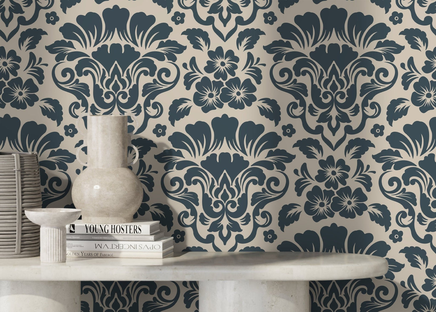 Elegant Damask Wallpaper - D217 - WallTrend