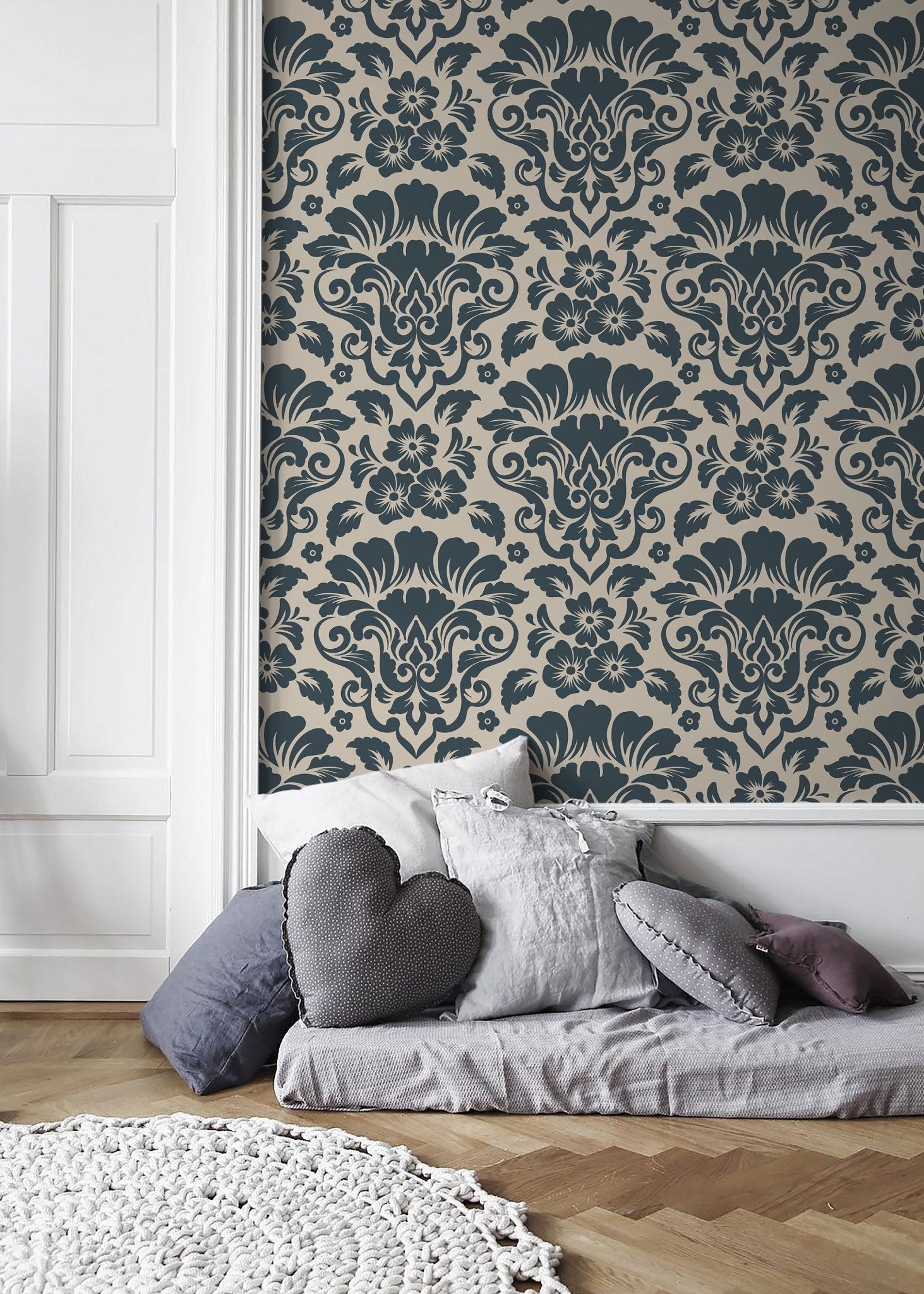 Elegant Damask Wallpaper - D217 - WallTrend