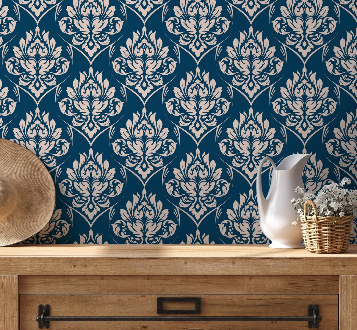 Elegant Damask Wallpaper - D227 - WallTrend