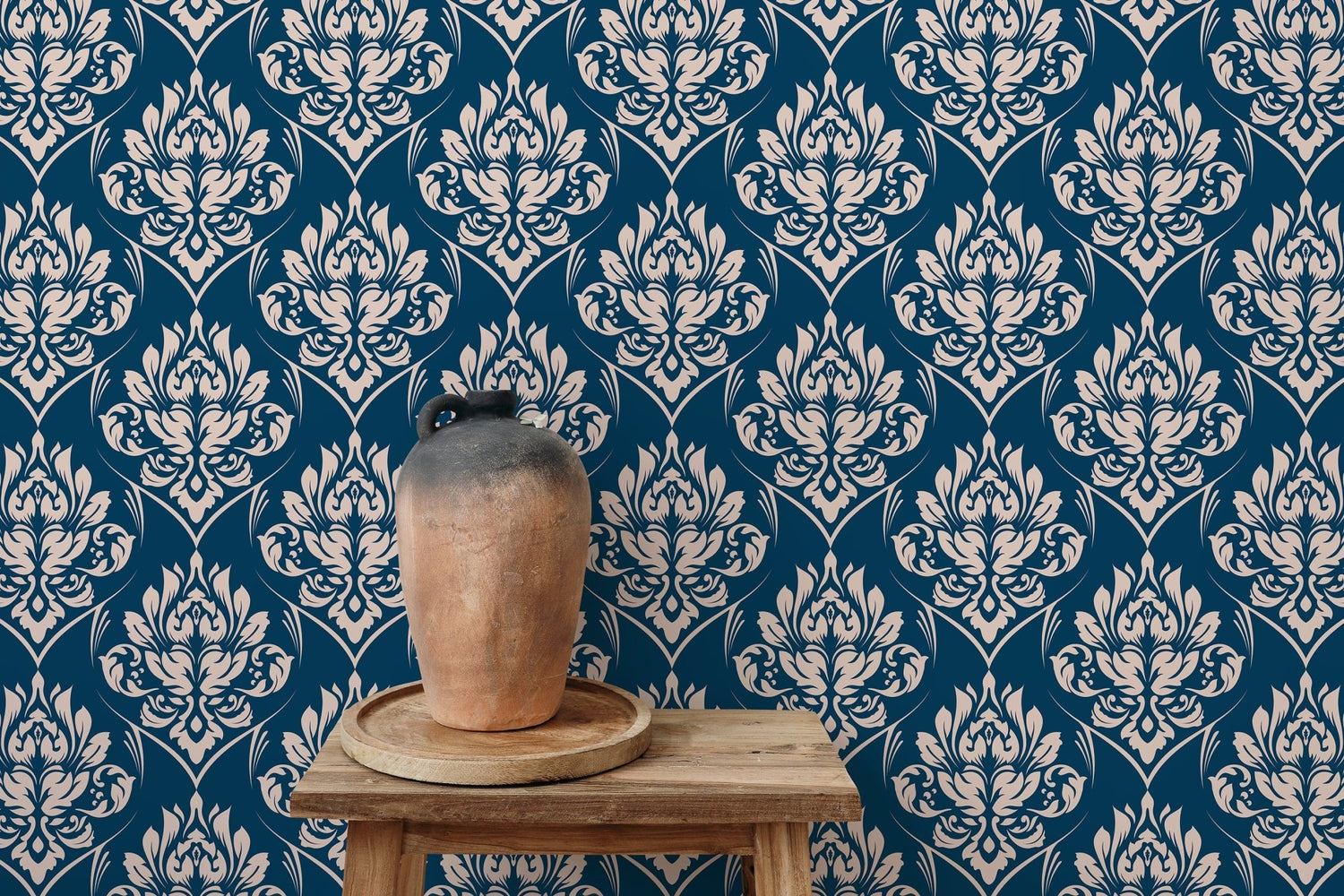Elegant Damask Wallpaper - D227 - WallTrend