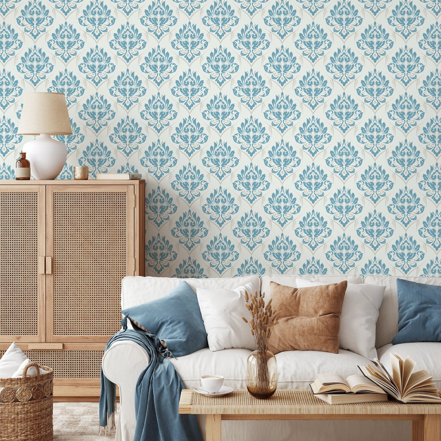 Elegant Damask Wallpaper - D228 - WallTrend