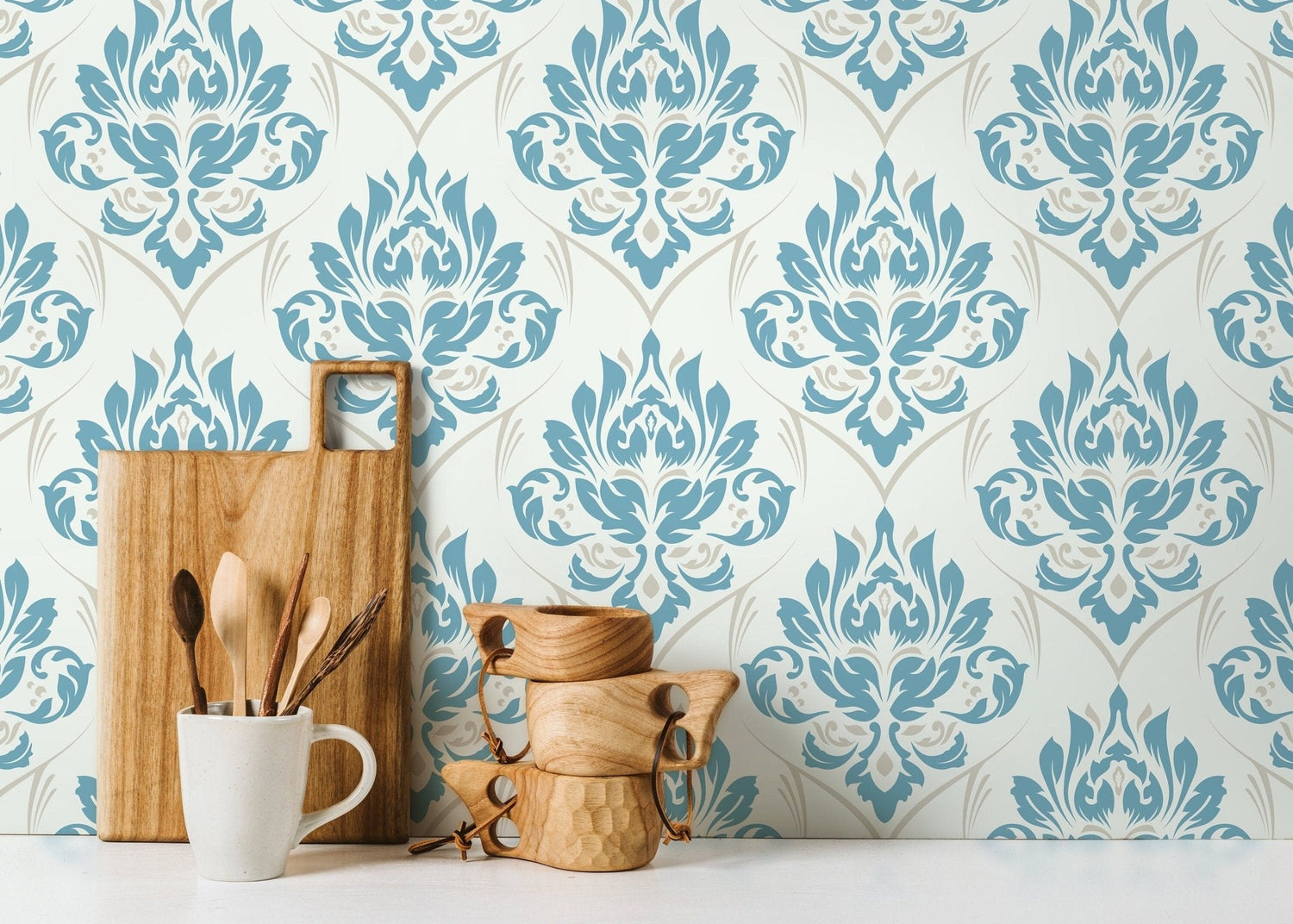 Elegant Damask Wallpaper - D228 - WallTrend