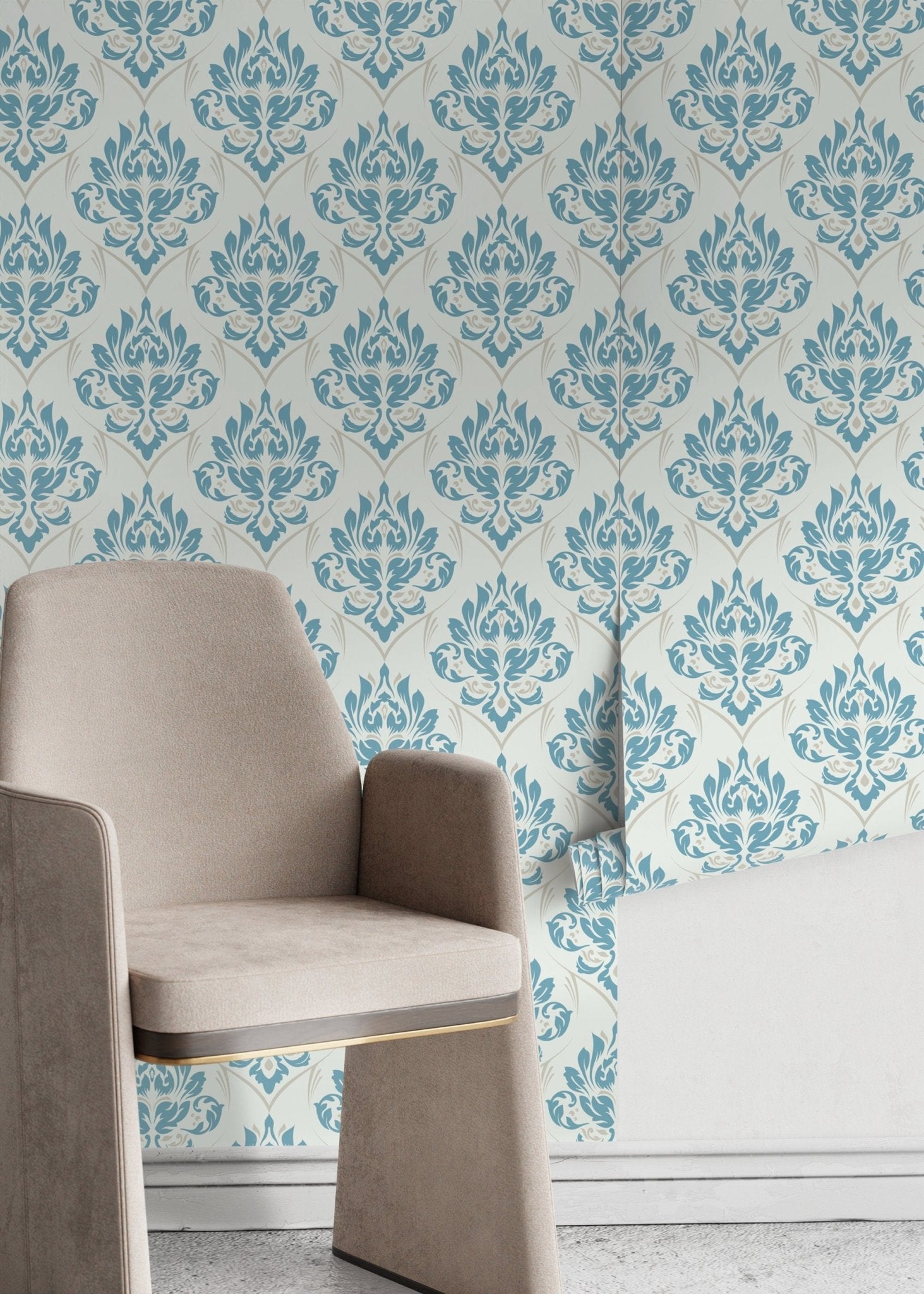 Elegant Damask Wallpaper - D228 - WallTrend